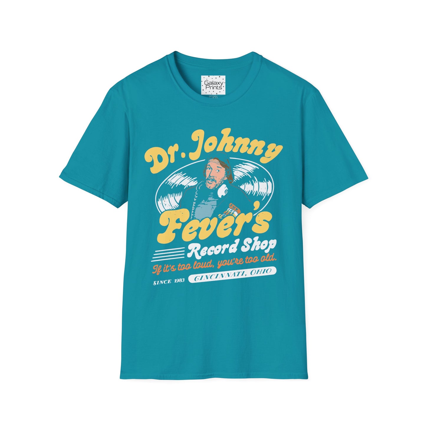 Unisex T-Shirt - POP Culture - 'From the HIT TV Show WKRP in Cincinnati - Dr. Johnny Fever's Record Shop'