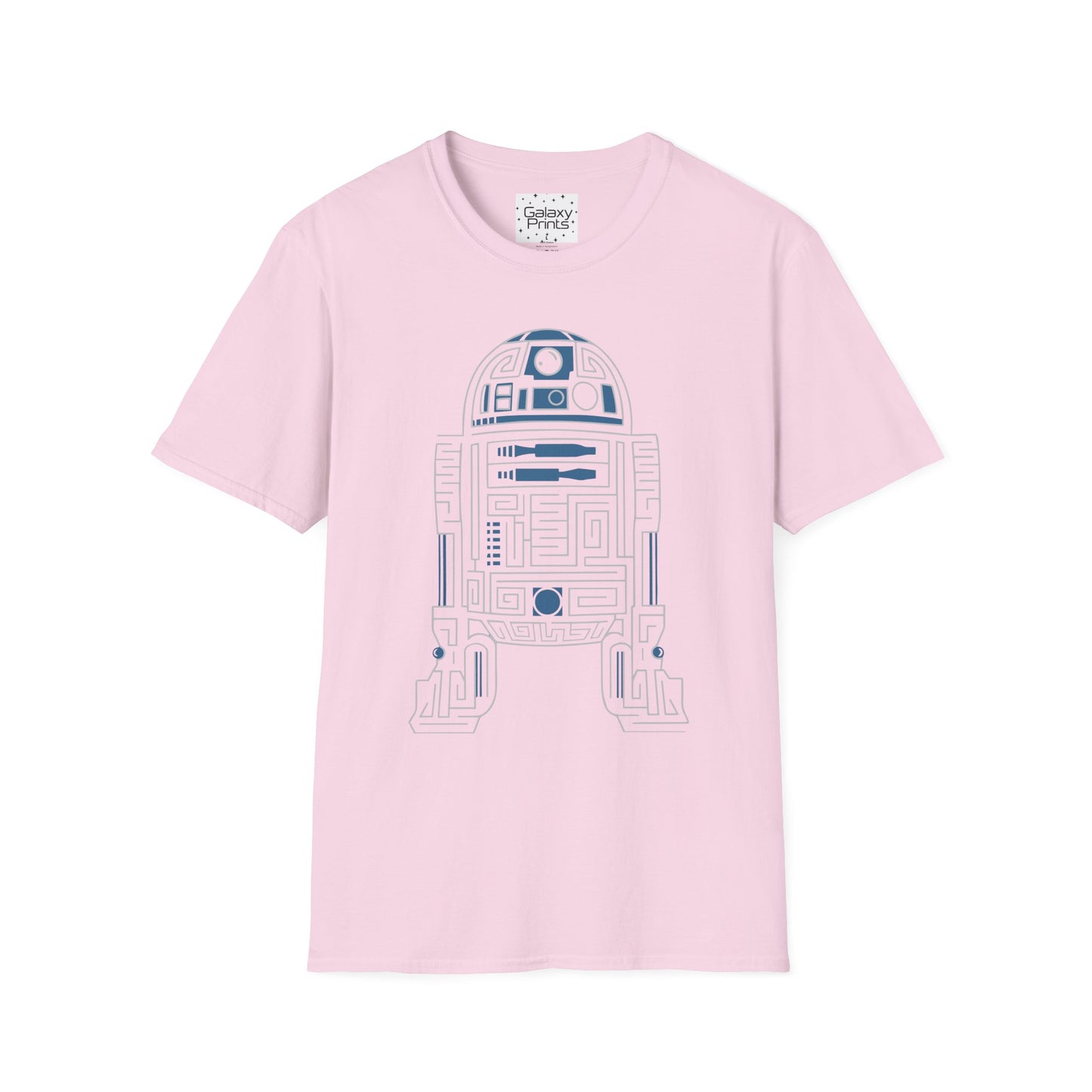 Star Wars Inspired Unisex T-Shirt - R2 D2 Digital Outline Framework Graphic Tee
