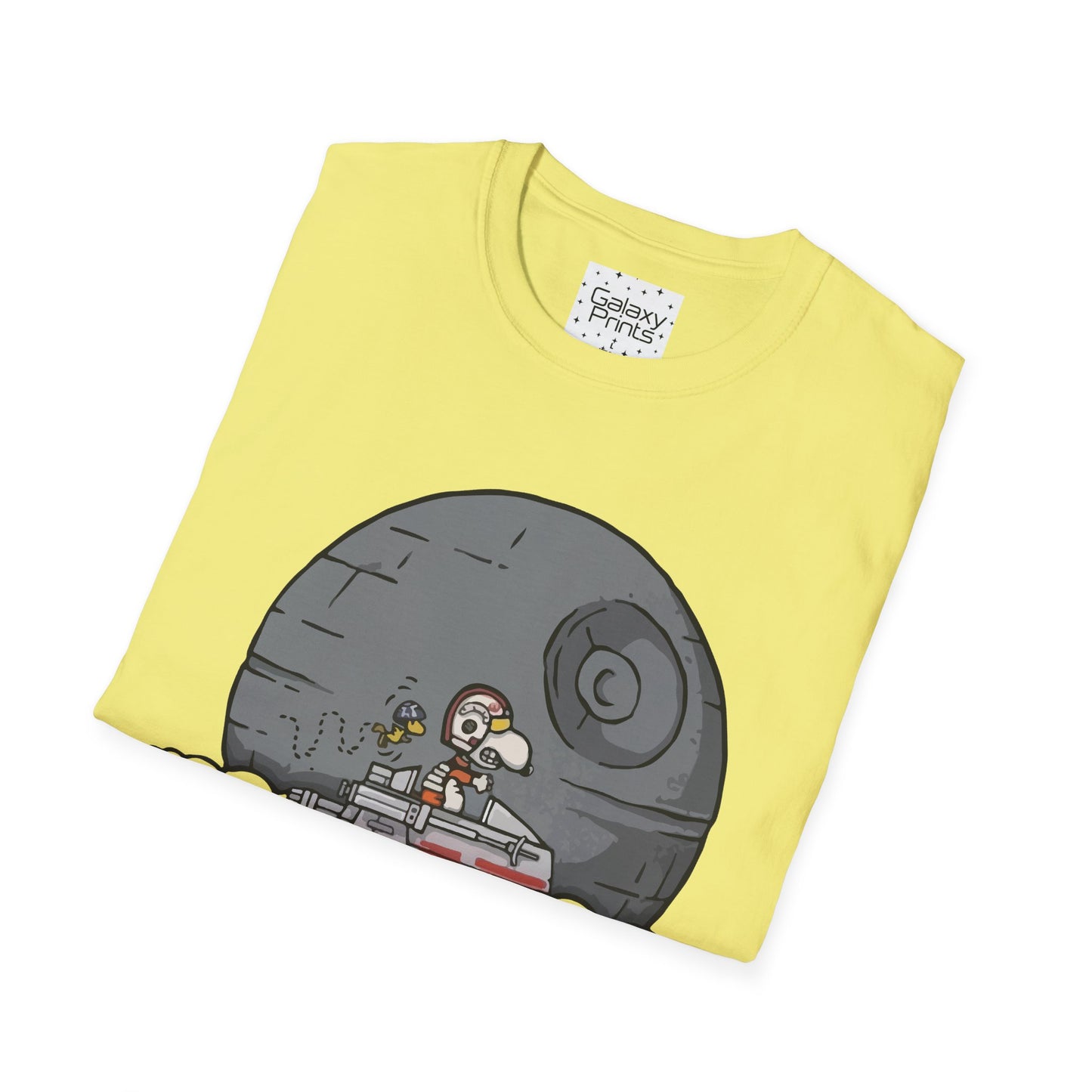 PEANUTS Star Wars Inspired Unisex T-Shirt - Snoopy as Luke Skywalker X-Wing to Death Star