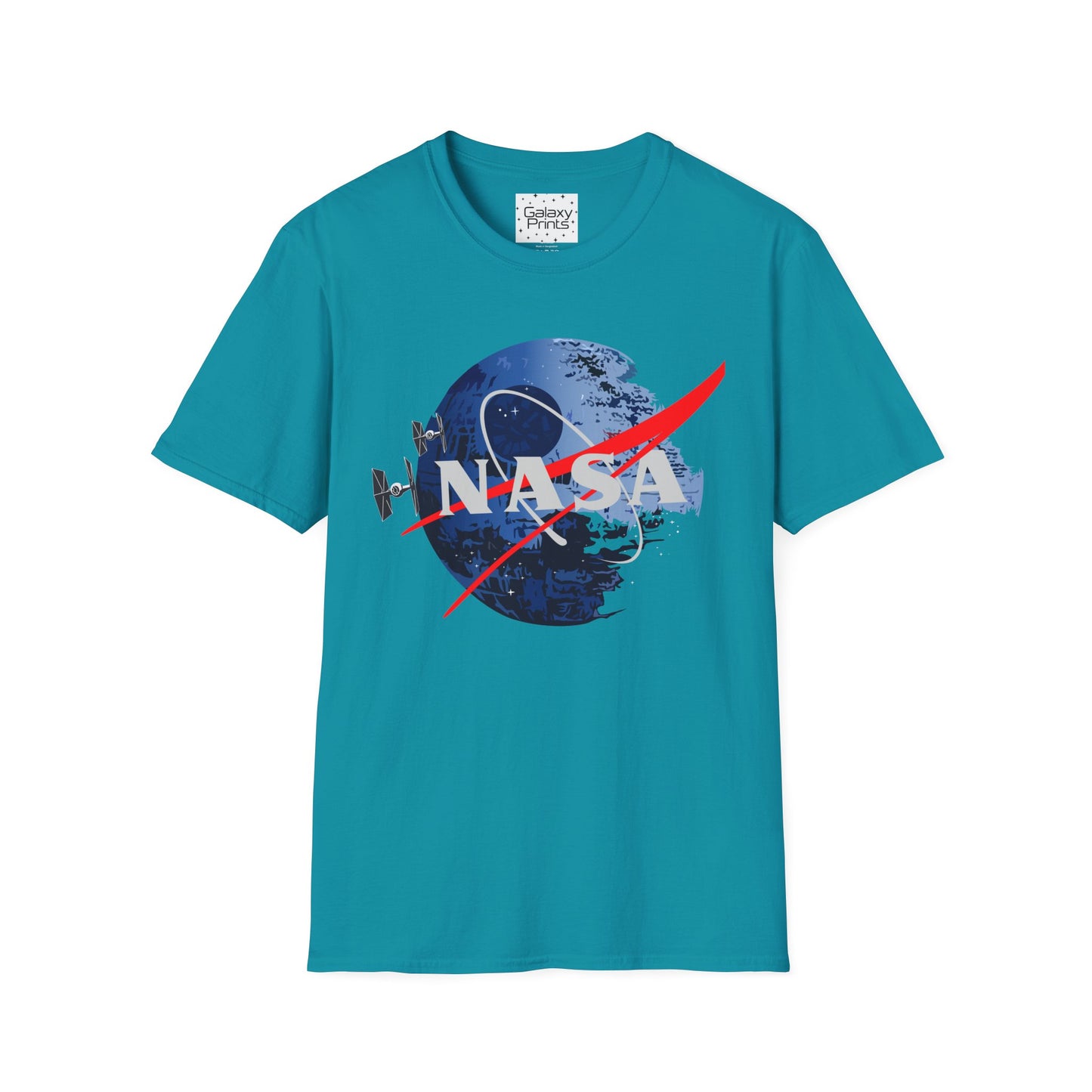 NASA and STAR WARS inspired Unisex T-Shirt - NASA w/ Death Star Tie Fighters