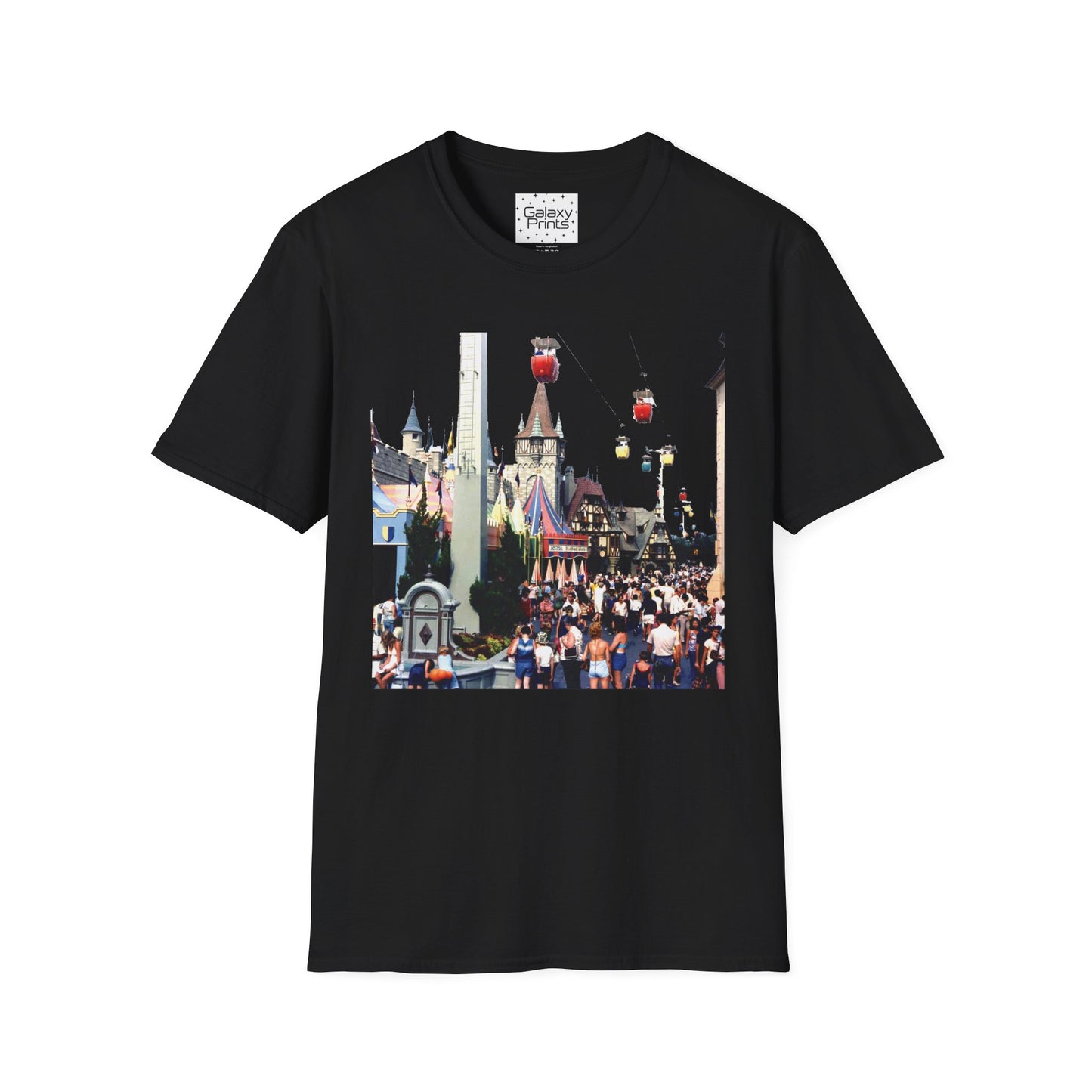 Unisex T-Shirt - DISNEY Inspired - '1970's WDW Florida Picture Graphic next to Small World & Pinocchio Grotto'