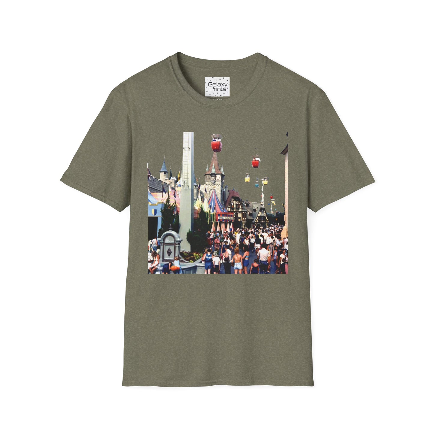 Unisex T-Shirt - DISNEY Inspired - '1970's WDW Florida Picture Graphic next to Small World & Pinocchio Grotto'