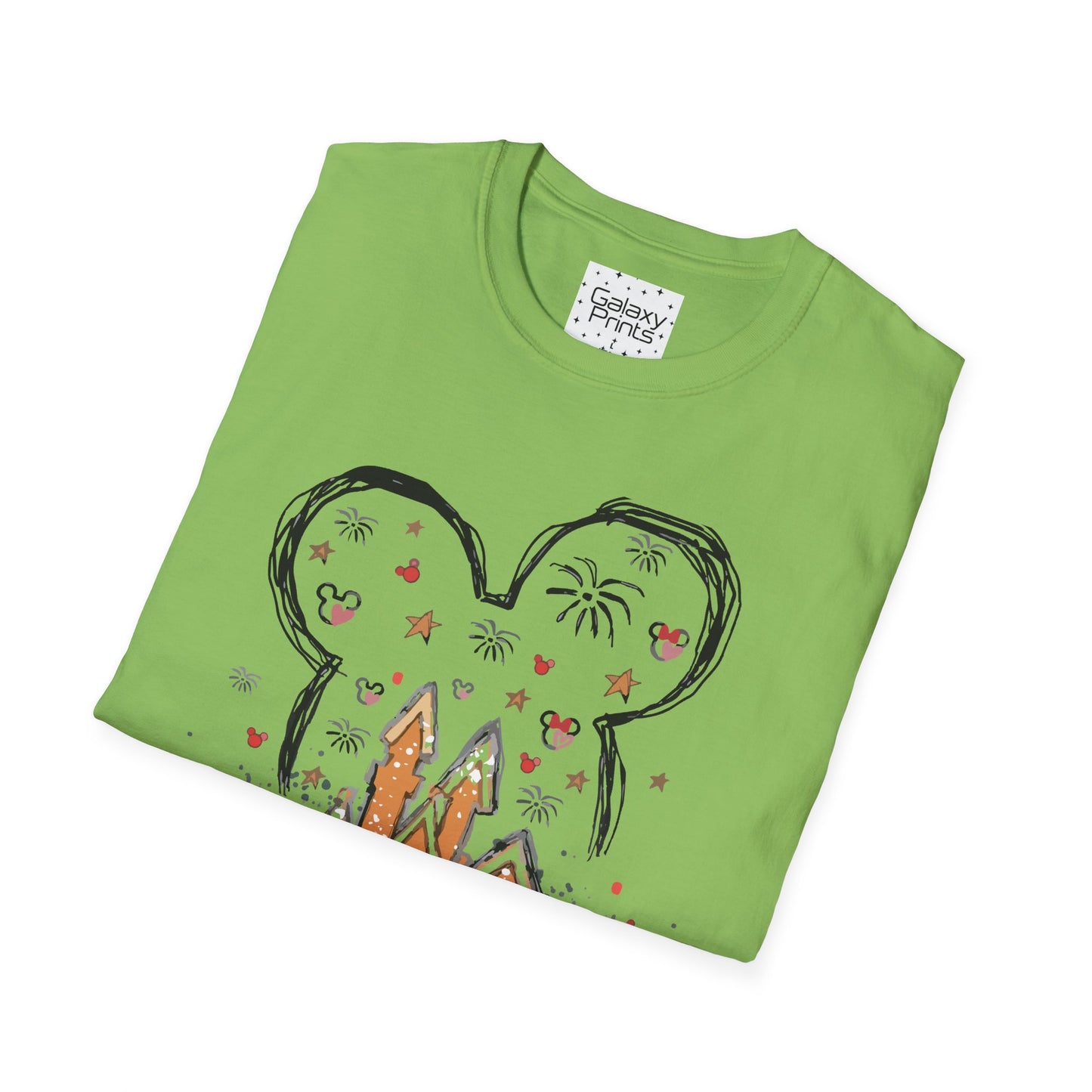 Unisex T-Shirt - DISNEY Inspired - 'Gingerbread Princess Castle with Fireworks'