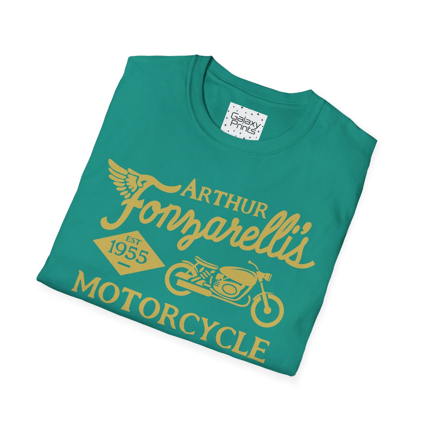 Unisex T-Shirt - POP Culture - 'Arthur Fonzarelli's Motorcycle Service & Repair Shop T-shirt from the Hit TV Show HAPPY DAYS - Fonzie - The Fonz'
