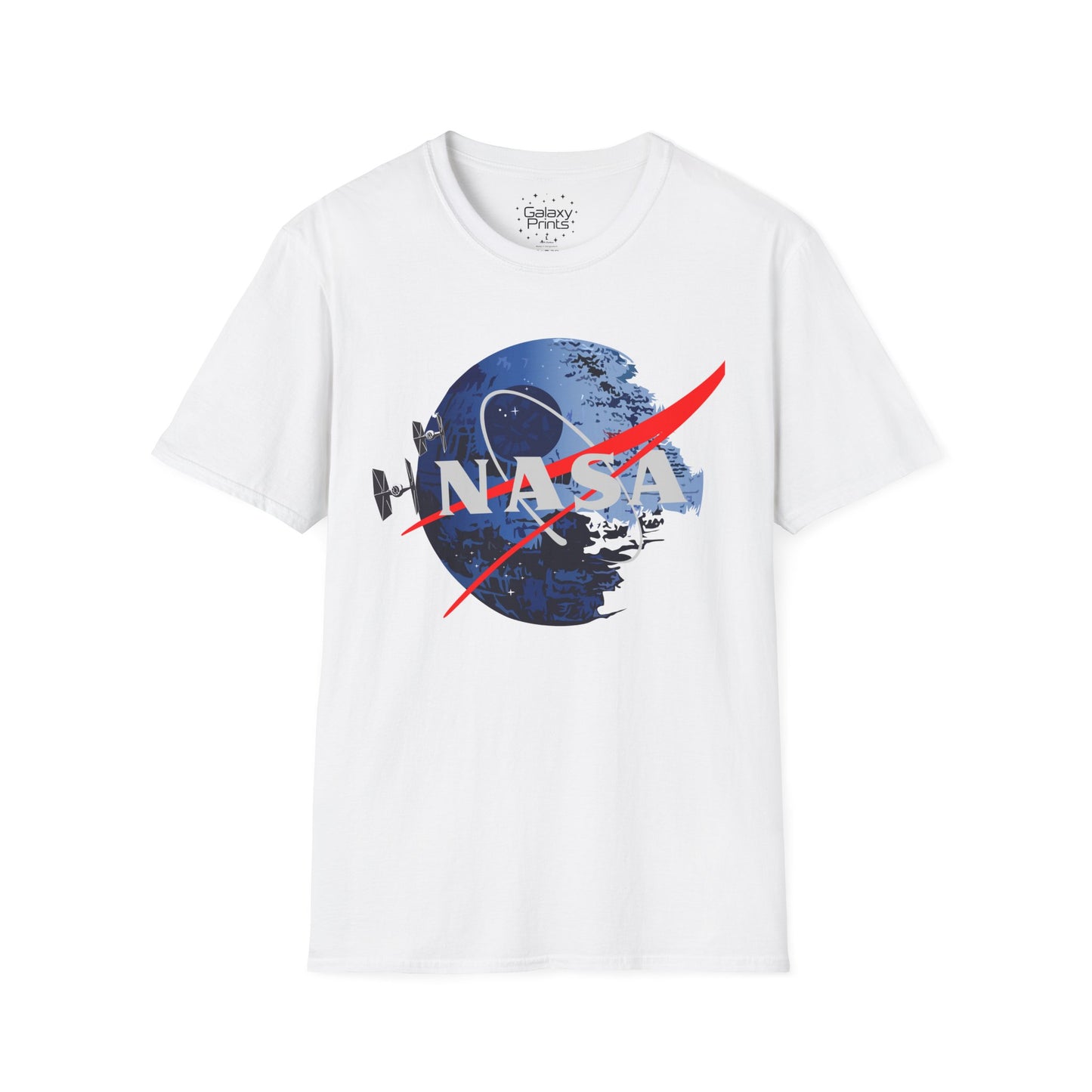 NASA and STAR WARS inspired Unisex T-Shirt - NASA w/ Death Star Tie Fighters