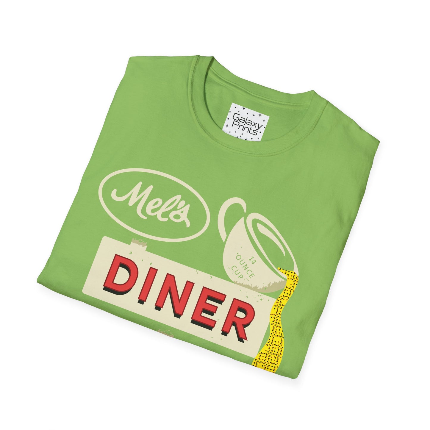 Unisex T-Shirt - POP Culture - 'Mel's Diner Phoenix, AX from the Sitcom Alice - Kiss my grits Mel'