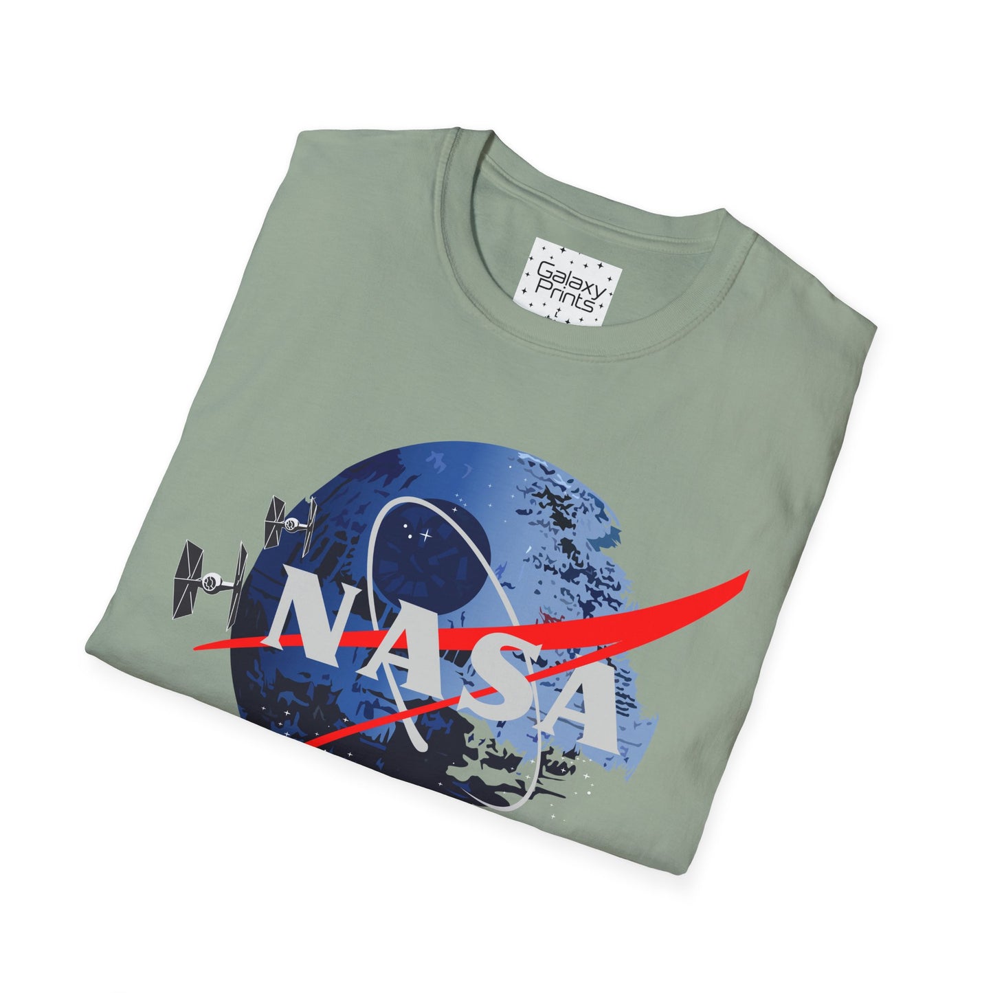 NASA and STAR WARS inspired Unisex T-Shirt - NASA w/ Death Star Tie Fighters