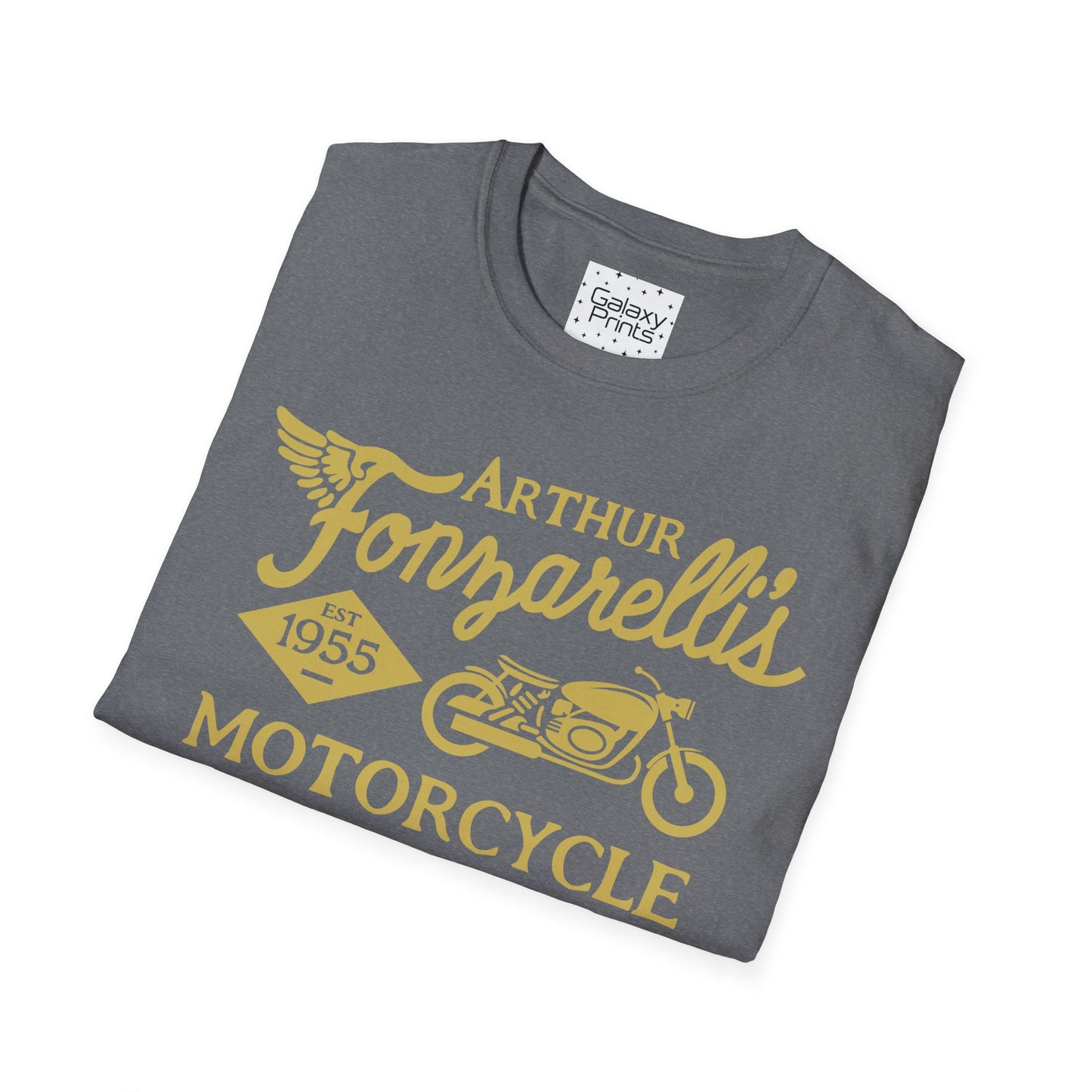 Unisex T-Shirt - POP Culture - 'Arthur Fonzarelli's Motorcycle Service & Repair Shop T-shirt from the Hit TV Show HAPPY DAYS - Fonzie - The Fonz'