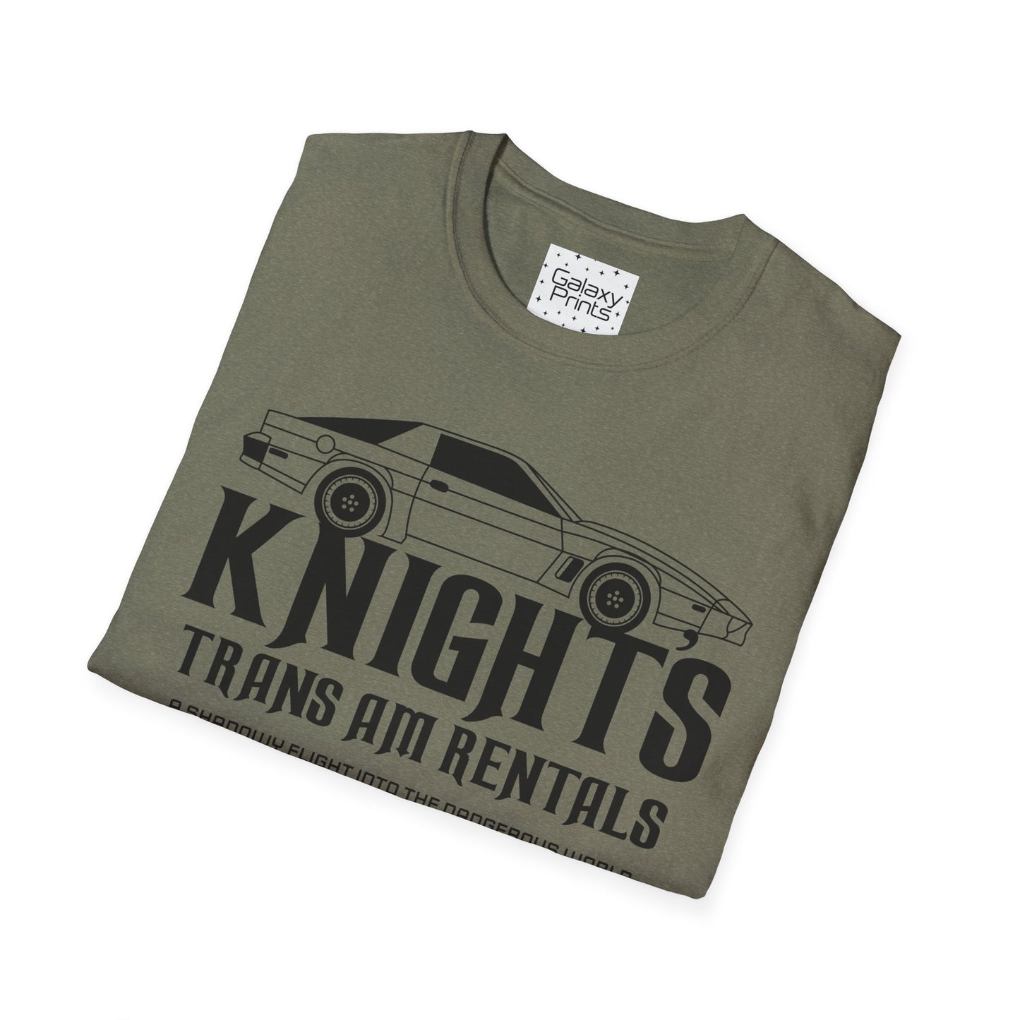 Unisex T-Shirt - POP Culture - 'From the Hit TV Show NIGHTRIDER it's KITT Car with KNIGHT's Trans Am Rentals'