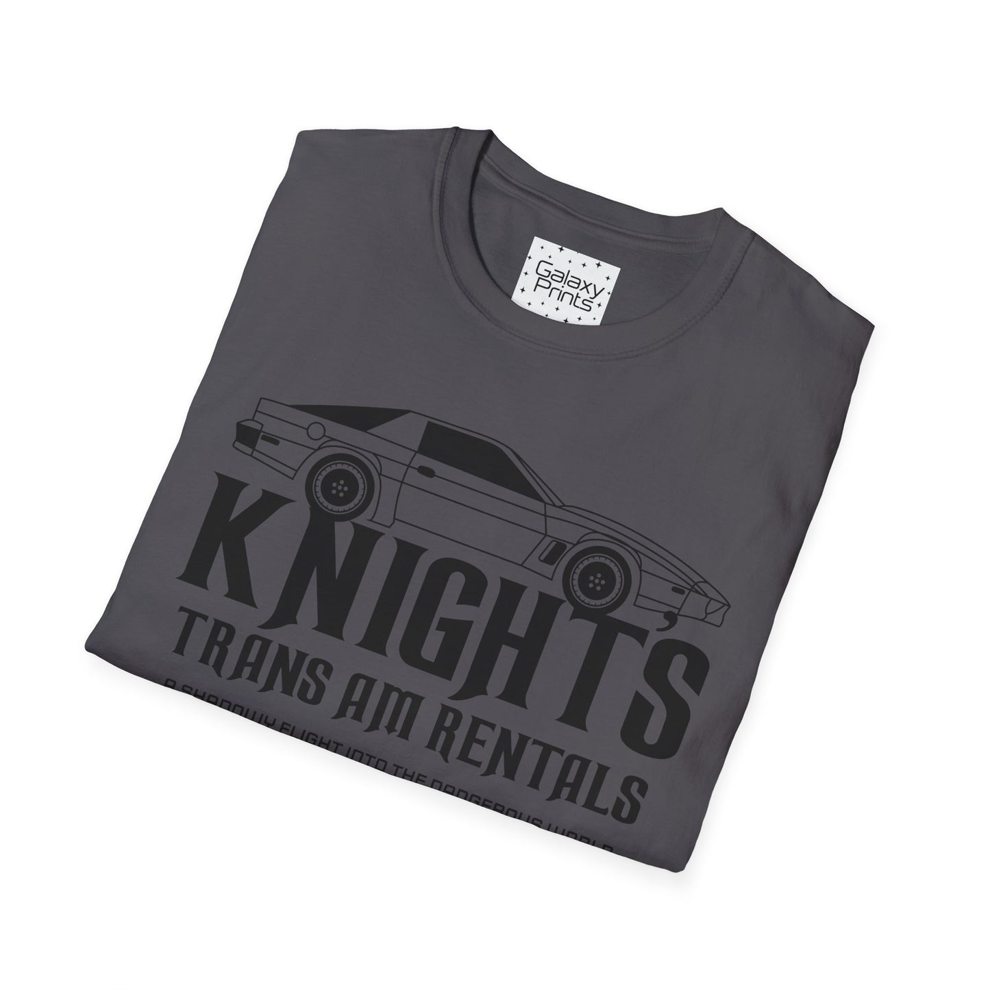 Unisex T-Shirt - POP Culture - 'From the Hit TV Show NIGHTRIDER it's KITT Car with KNIGHT's Trans Am Rentals'