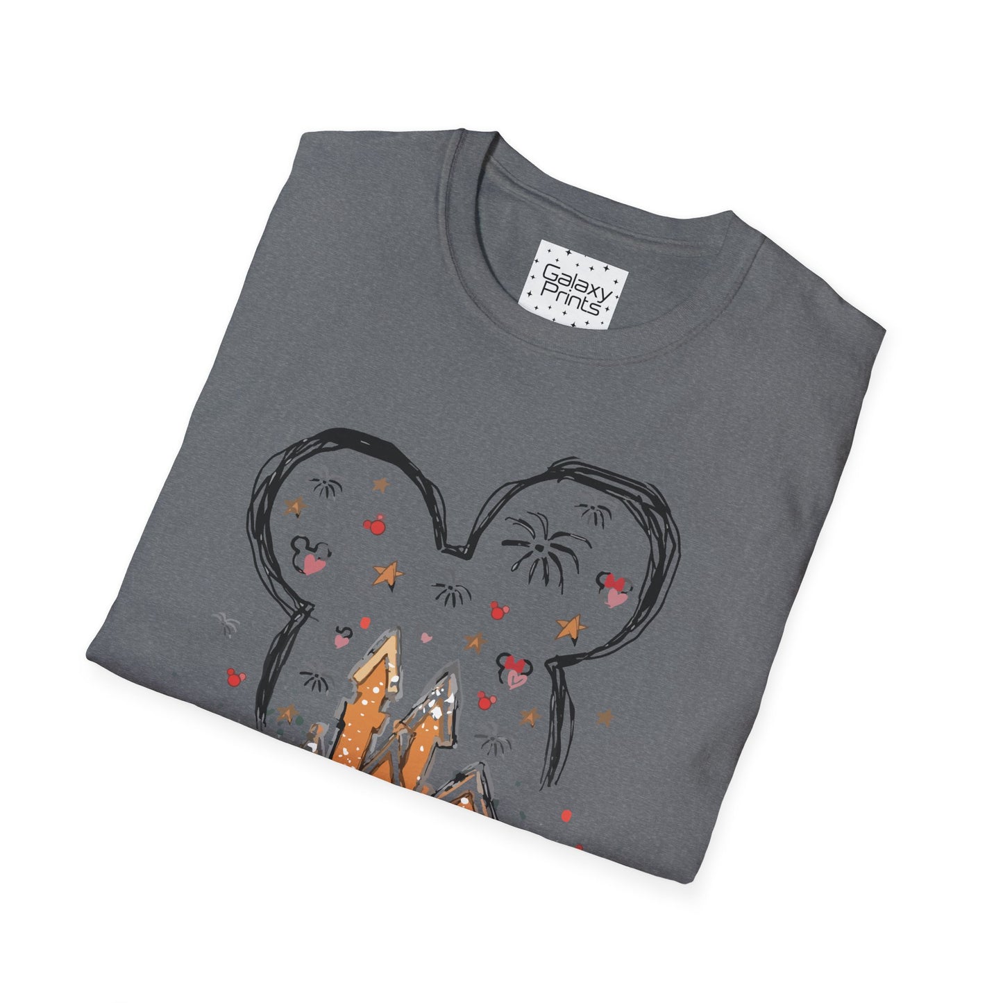 Unisex T-Shirt - DISNEY Inspired - 'Gingerbread Princess Castle with Fireworks'