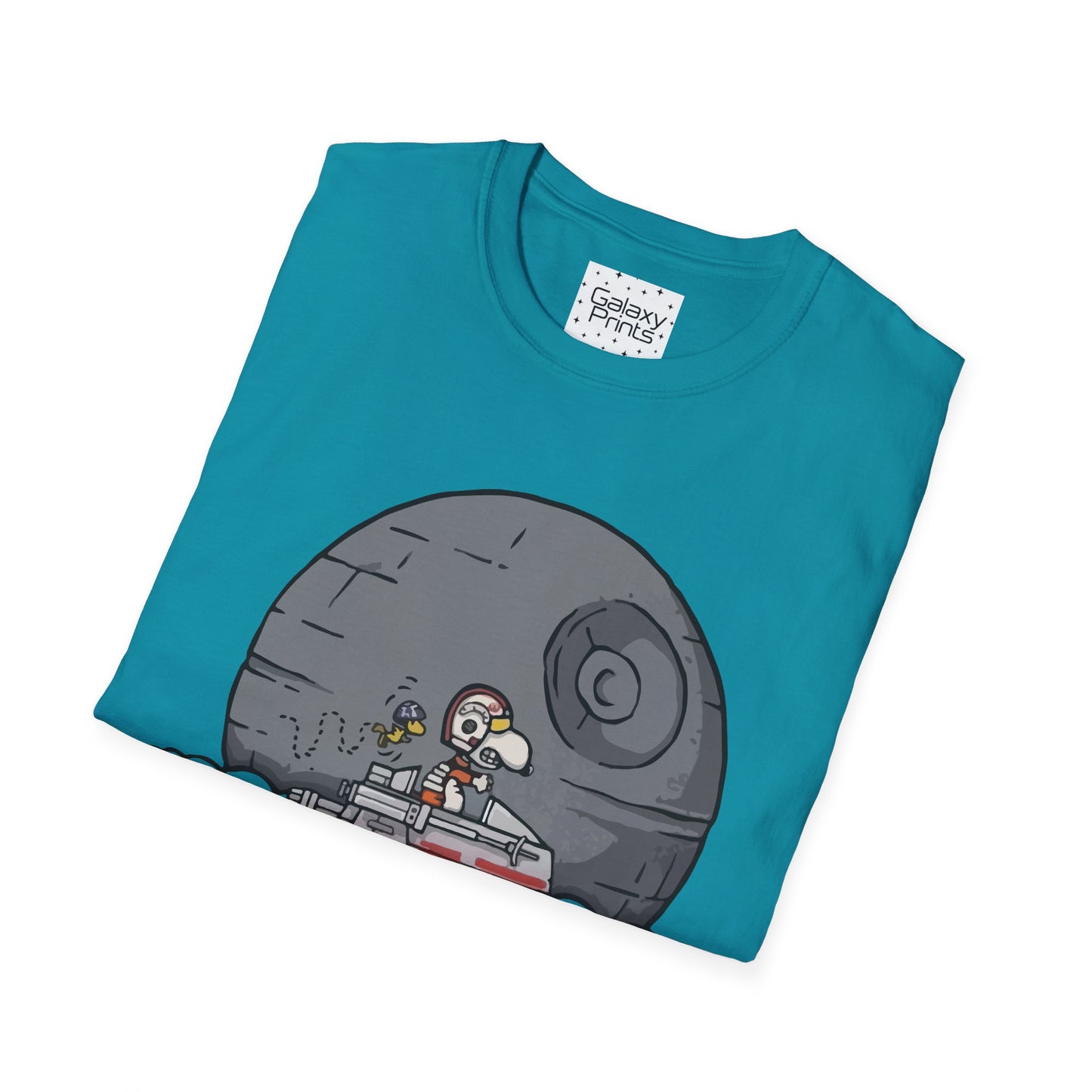 PEANUTS Star Wars Inspired Unisex T-Shirt - Snoopy as Luke Skywalker X-Wing to Death Star