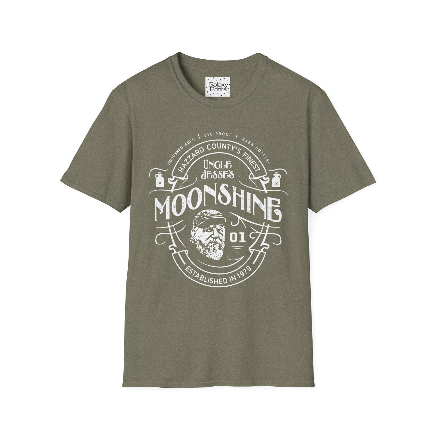 Unisex T-Shirt - POP Culture - 'From the Hit TV Show The Duke's of Hazzard - Uncle Jesse's Moonshine 1979'
