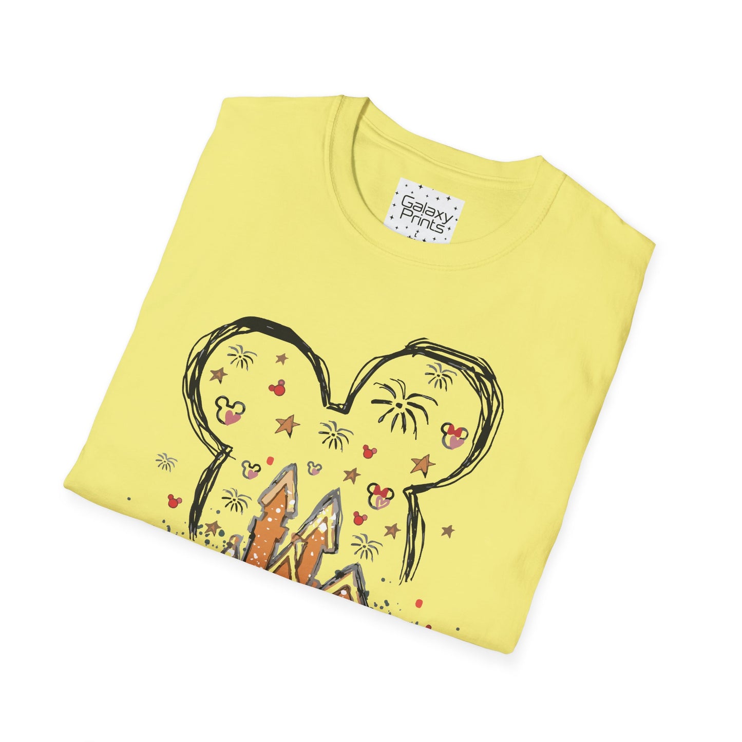 Unisex T-Shirt - DISNEY Inspired - 'Gingerbread Princess Castle with Fireworks'