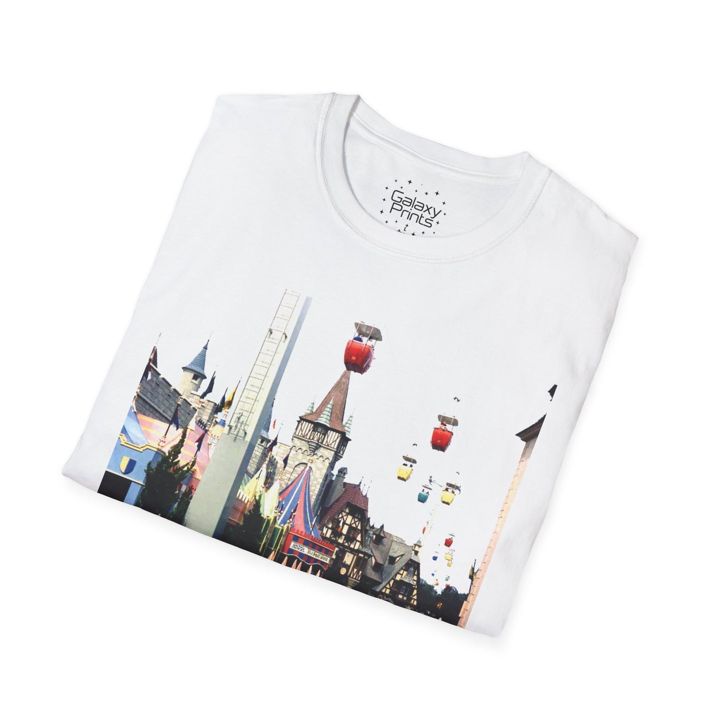 Unisex T-Shirt - DISNEY Inspired - '1970's WDW Florida Picture Graphic next to Small World & Pinocchio Grotto'
