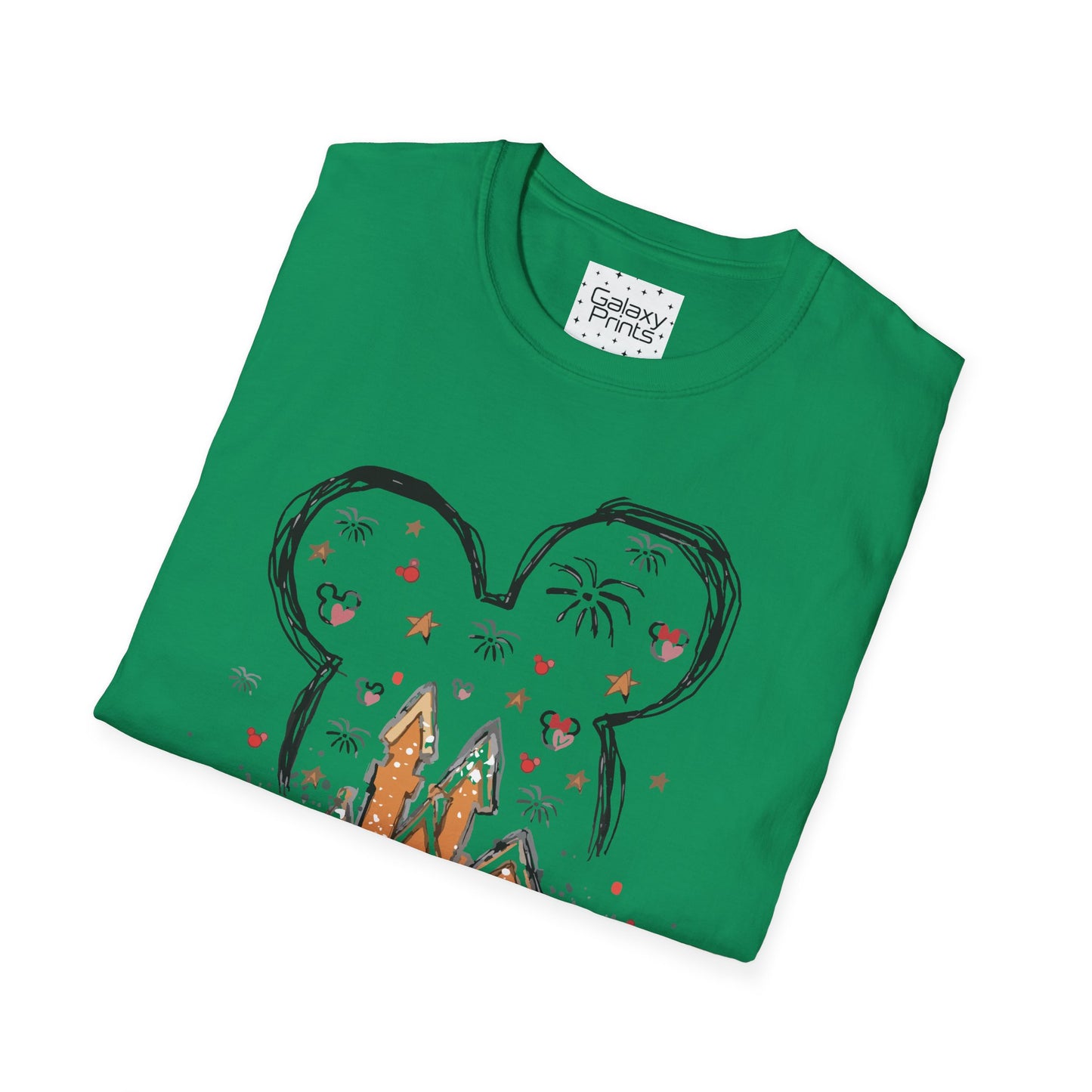 Unisex T-Shirt - DISNEY Inspired - 'Gingerbread Princess Castle with Fireworks'