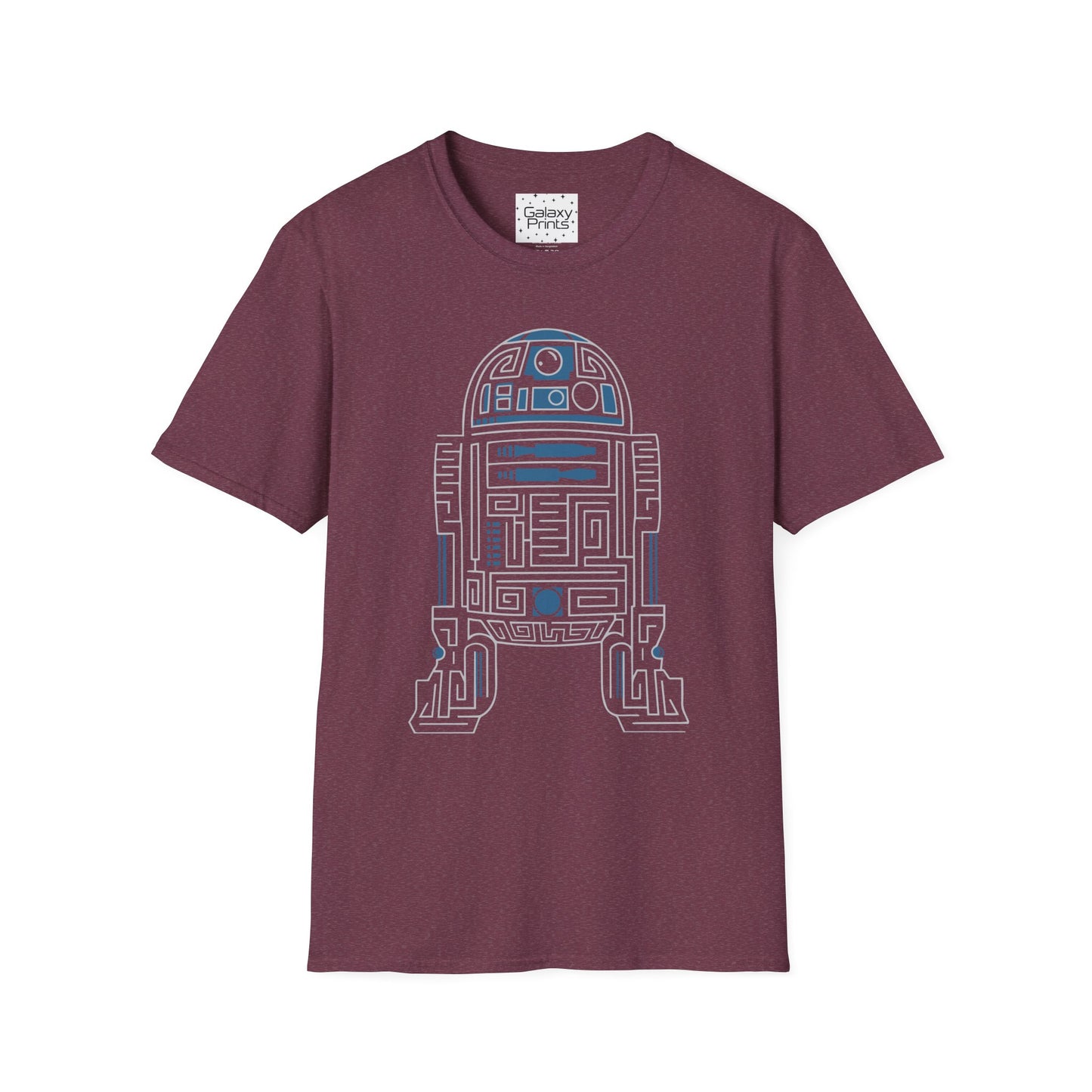 Star Wars Inspired Unisex T-Shirt - R2 D2 Digital Outline Framework Graphic Tee