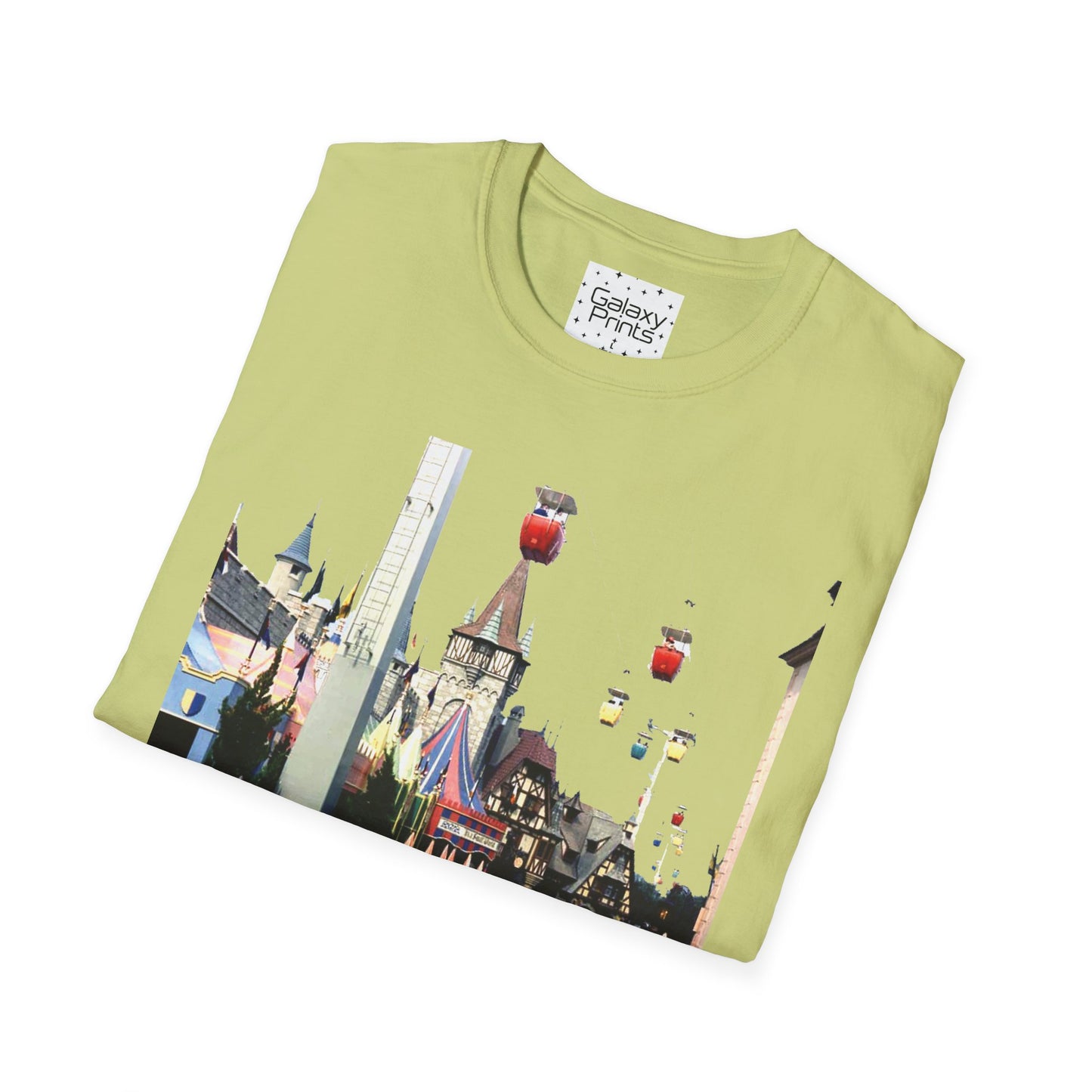Unisex T-Shirt - DISNEY Inspired - '1970's WDW Florida Picture Graphic next to Small World & Pinocchio Grotto'
