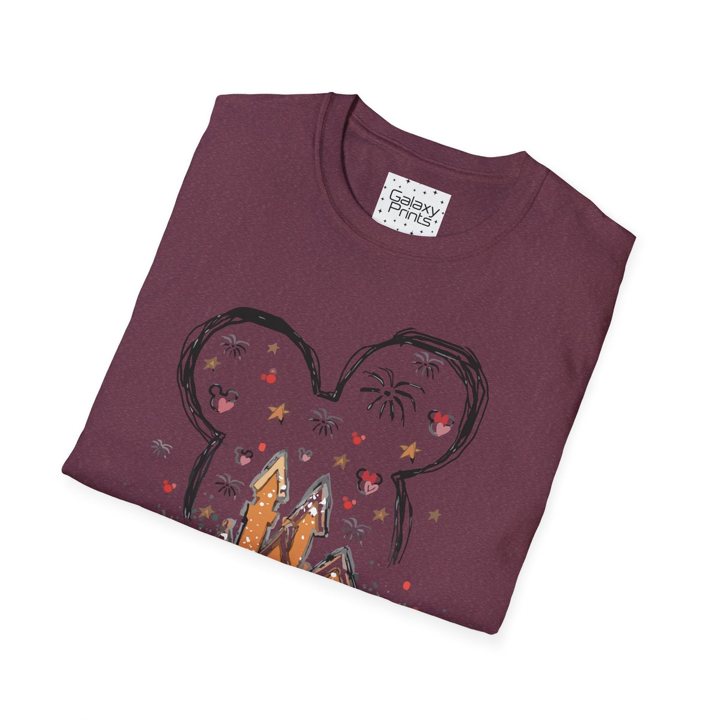 Unisex T-Shirt - DISNEY Inspired - 'Gingerbread Princess Castle with Fireworks'