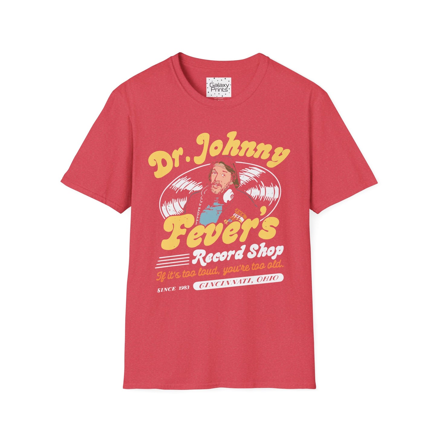 Unisex T-Shirt - POP Culture - 'From the HIT TV Show WKRP in Cincinnati - Dr. Johnny Fever's Record Shop'