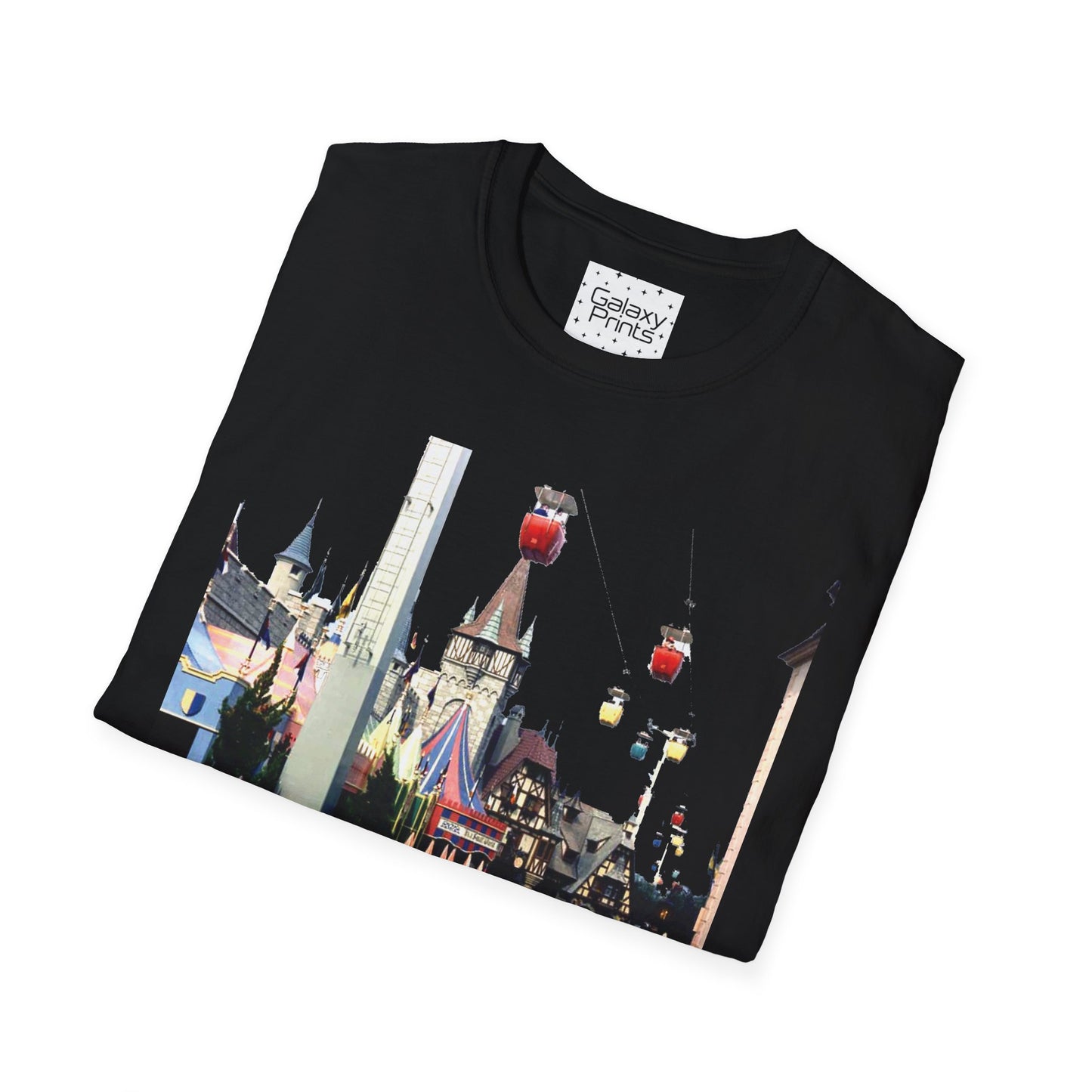 Unisex T-Shirt - DISNEY Inspired - '1970's WDW Florida Picture Graphic next to Small World & Pinocchio Grotto'