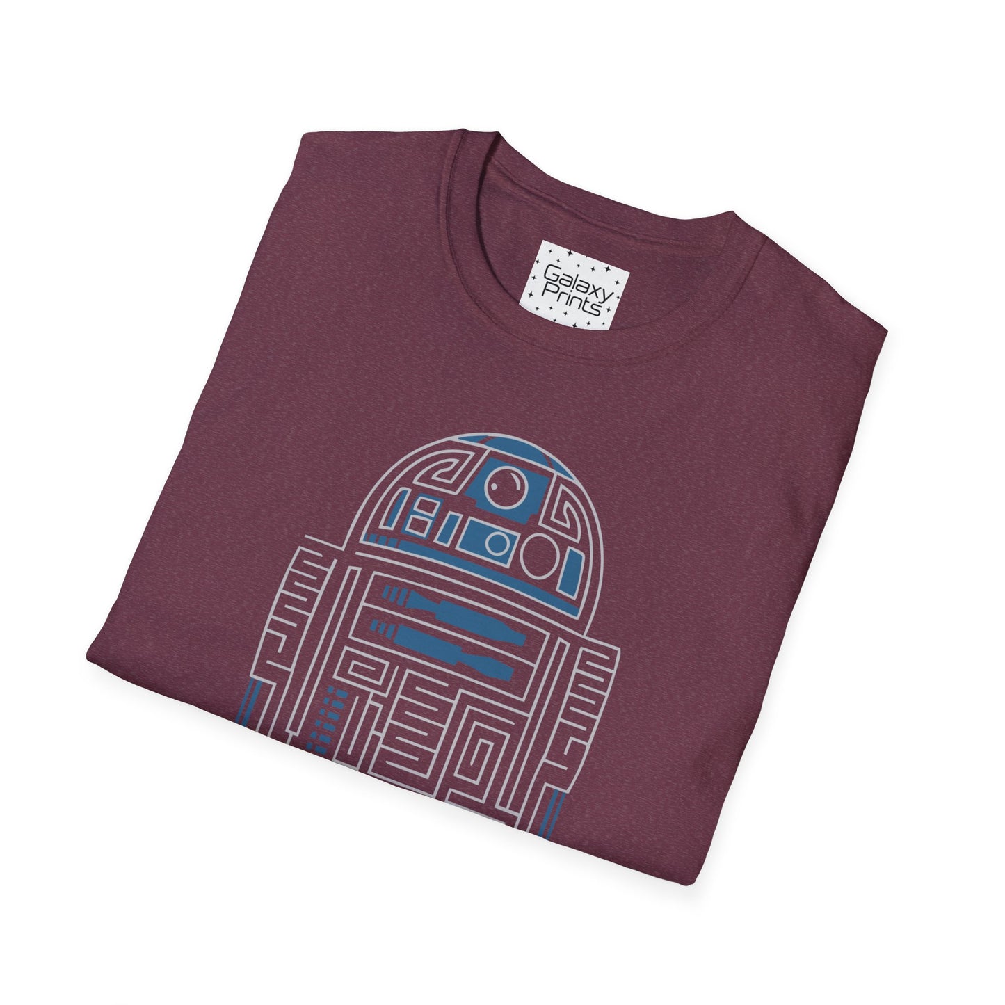 Star Wars Inspired Unisex T-Shirt - R2 D2 Digital Outline Framework Graphic Tee
