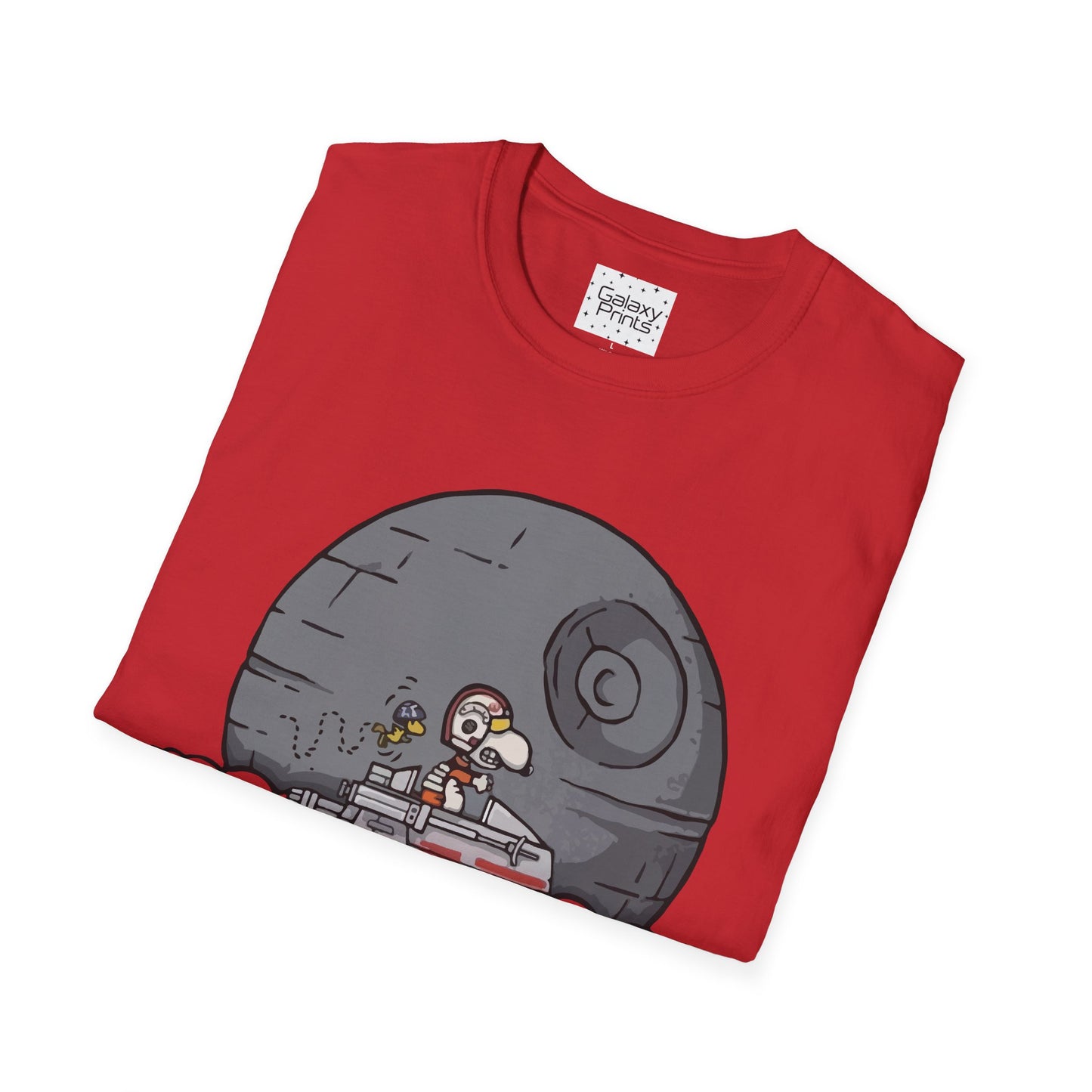 PEANUTS Star Wars Inspired Unisex T-Shirt - Snoopy as Luke Skywalker X-Wing to Death Star