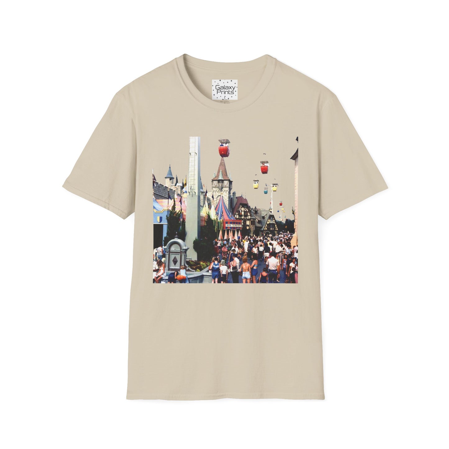 Unisex T-Shirt - DISNEY Inspired - '1970's WDW Florida Picture Graphic next to Small World & Pinocchio Grotto'