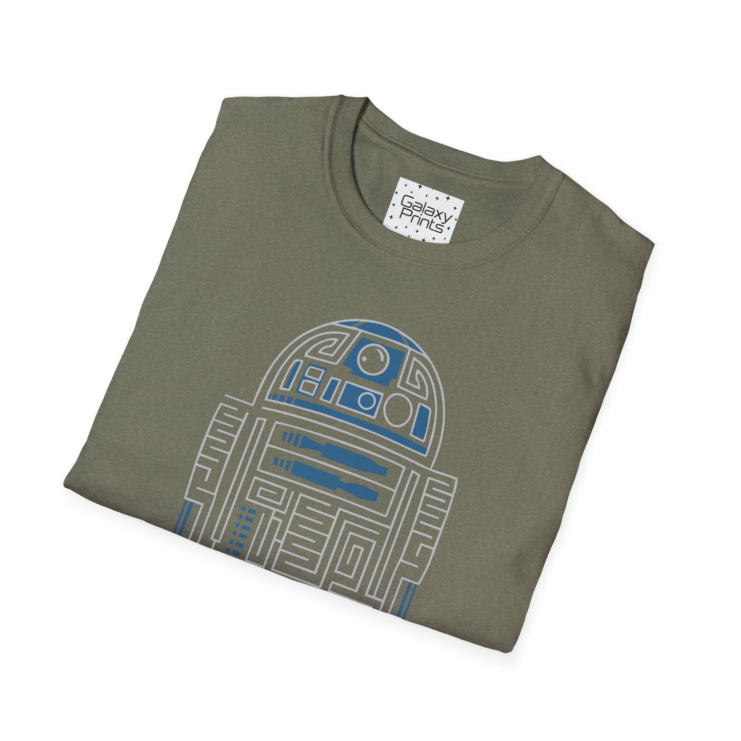 Star Wars Inspired Unisex T-Shirt - R2 D2 Digital Outline Framework Graphic Tee