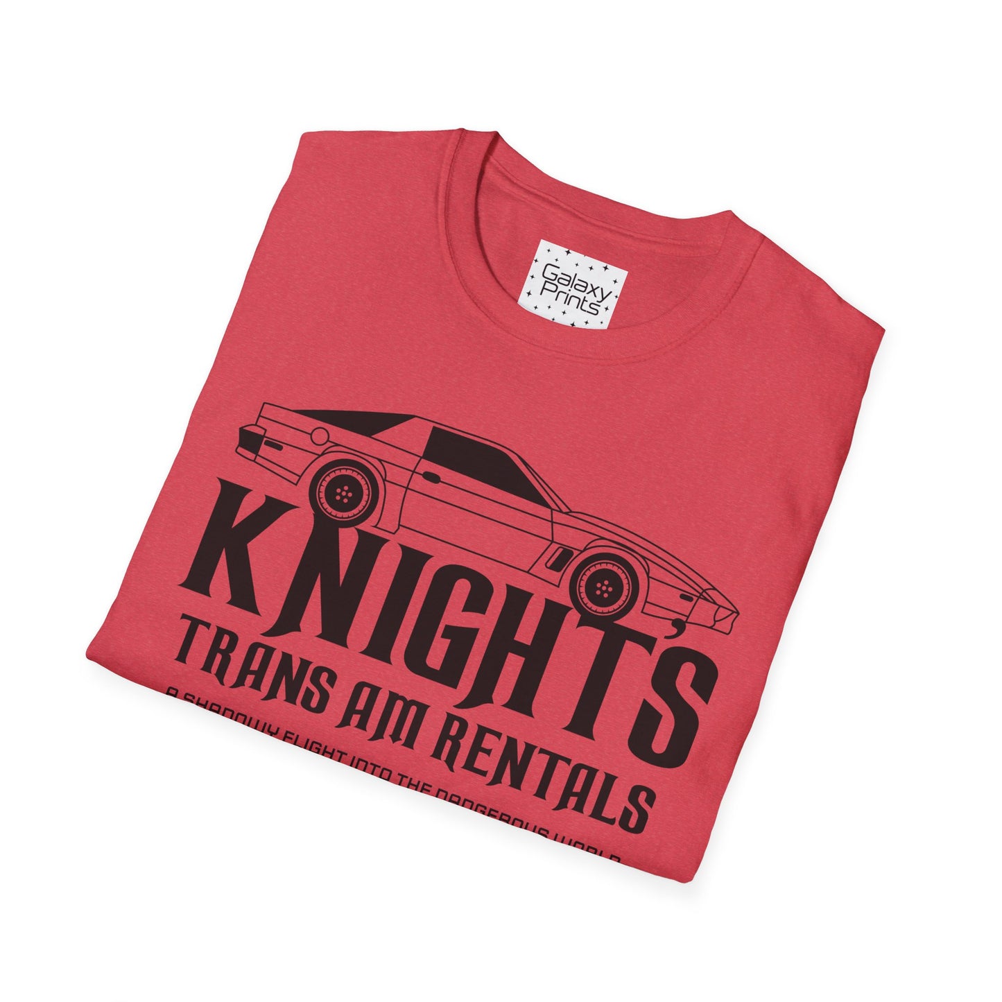 Unisex T-Shirt - POP Culture - 'From the Hit TV Show NIGHTRIDER it's KITT Car with KNIGHT's Trans Am Rentals'