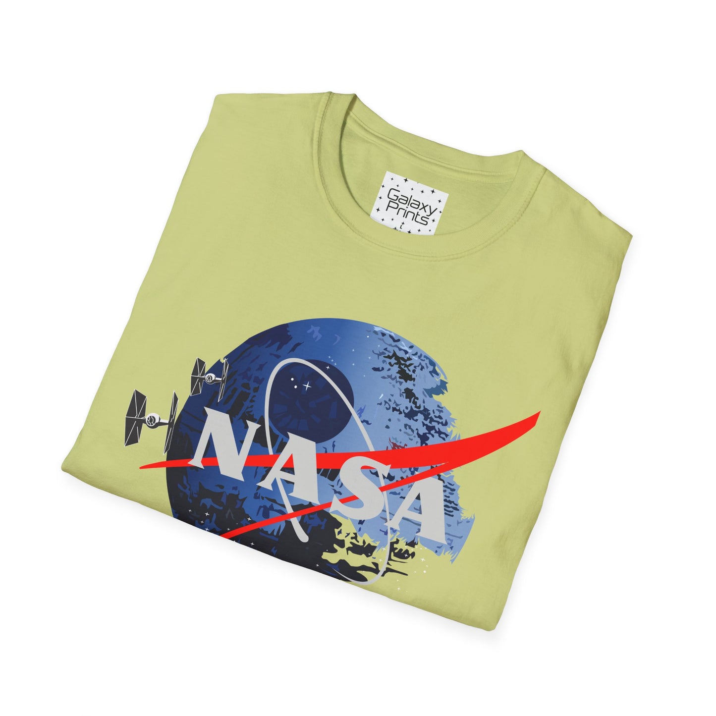 NASA and STAR WARS inspired Unisex T-Shirt - NASA w/ Death Star Tie Fighters