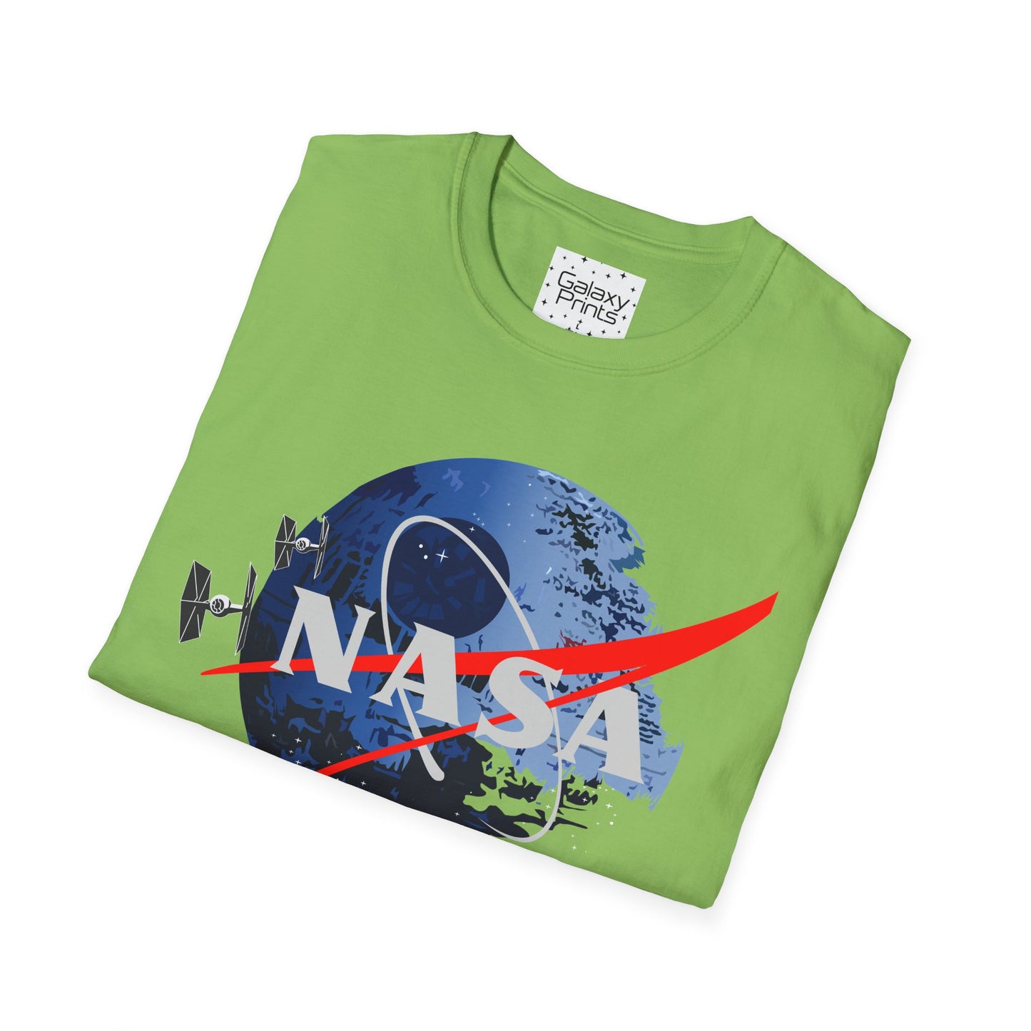 NASA and STAR WARS inspired Unisex T-Shirt - NASA w/ Death Star Tie Fighters