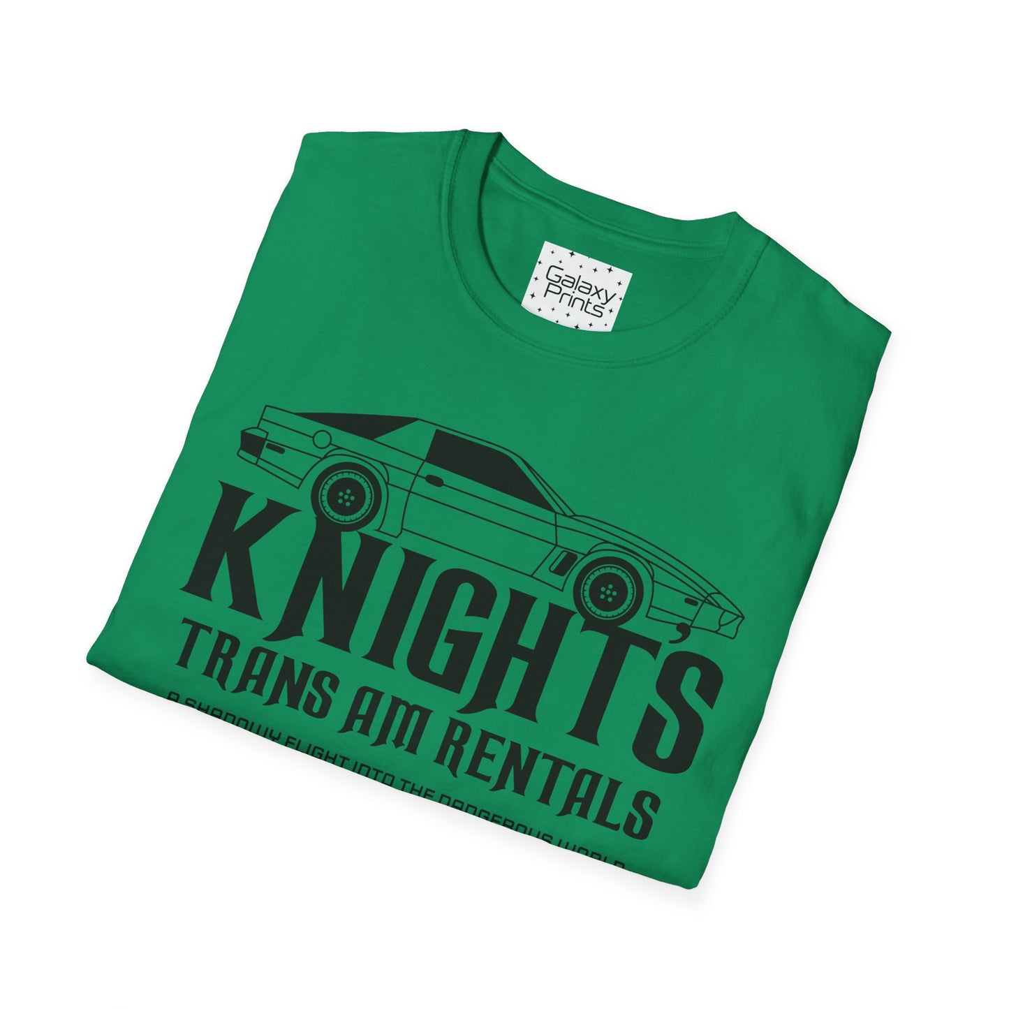 Unisex T-Shirt - POP Culture - 'From the Hit TV Show NIGHTRIDER it's KITT Car with KNIGHT's Trans Am Rentals'