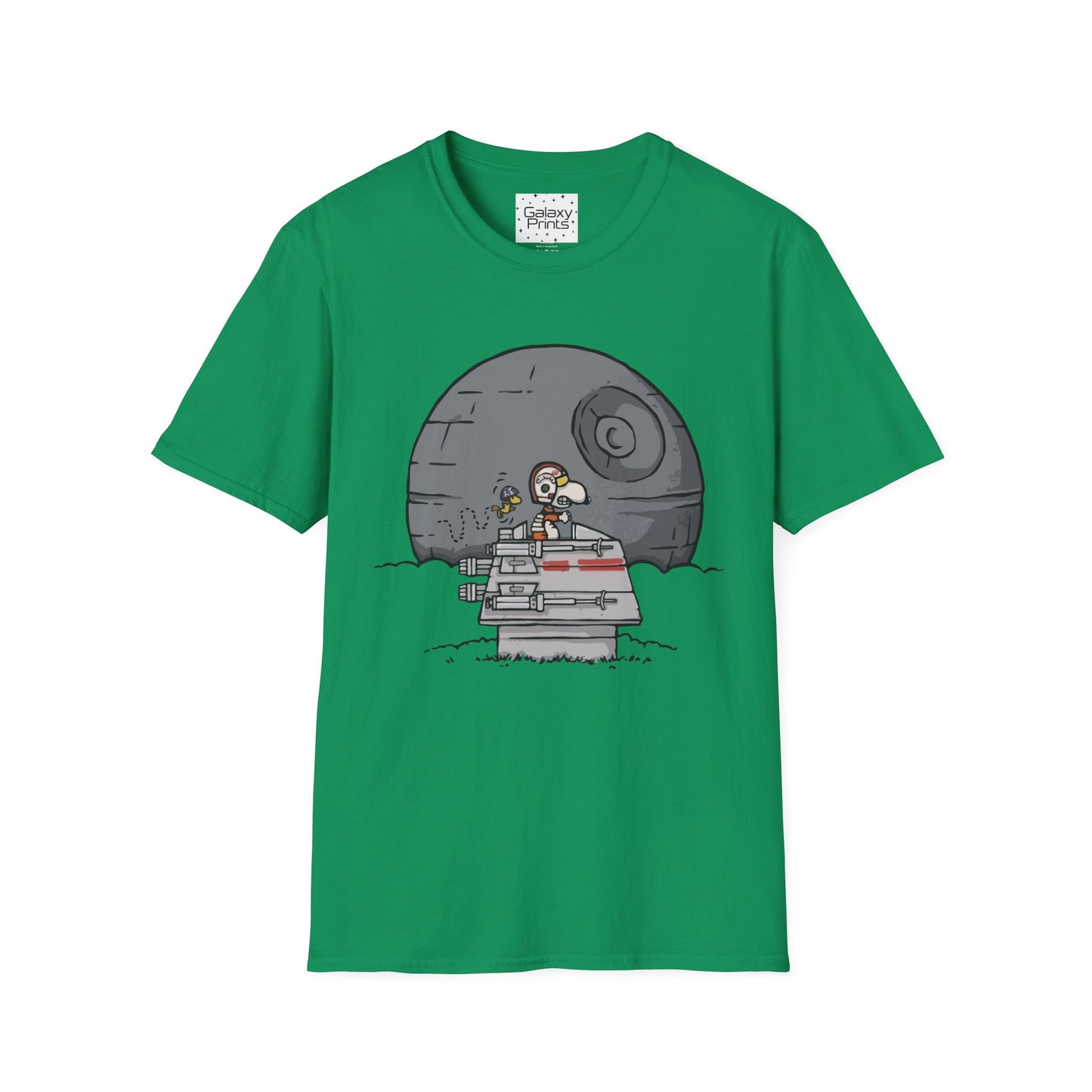PEANUTS Star Wars Inspired Unisex T-Shirt - Snoopy as Luke Skywalker X-Wing to Death Star