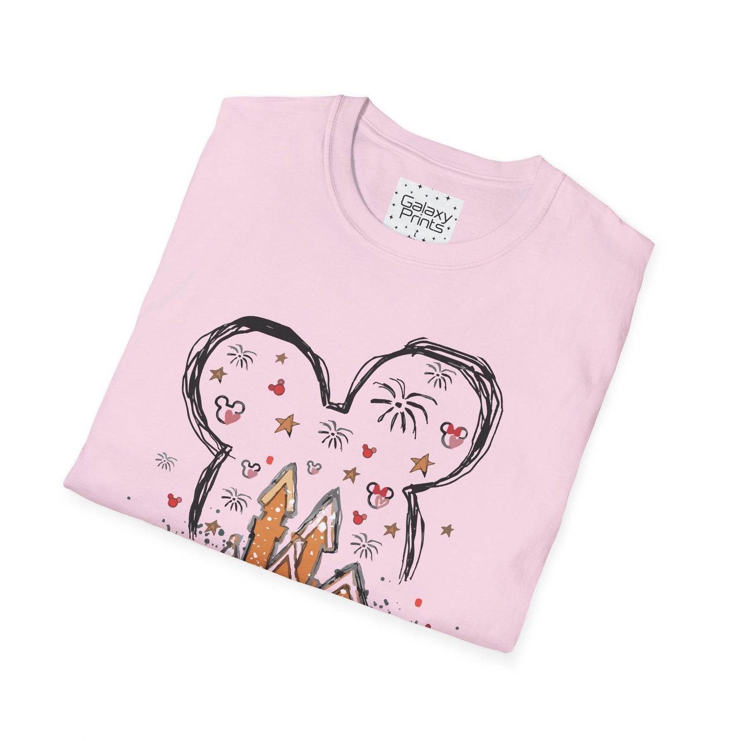 Unisex T-Shirt - DISNEY Inspired - 'Gingerbread Princess Castle with Fireworks'