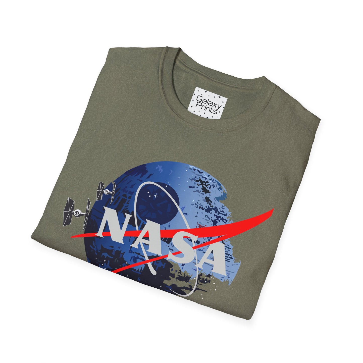 NASA and STAR WARS inspired Unisex T-Shirt - NASA w/ Death Star Tie Fighters