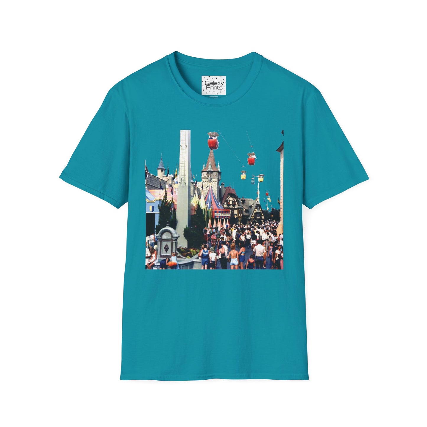 Unisex T-Shirt - DISNEY Inspired - '1970's WDW Florida Picture Graphic next to Small World & Pinocchio Grotto'