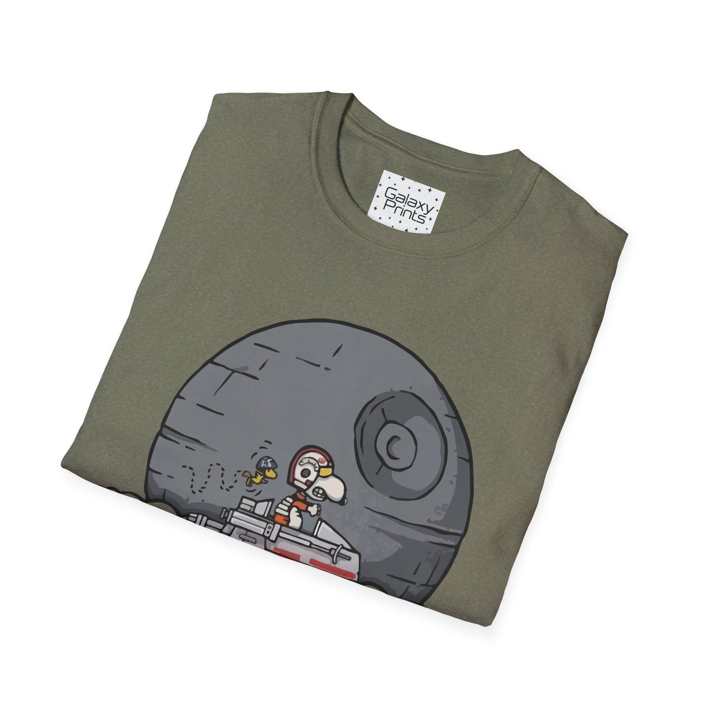 PEANUTS Star Wars Inspired Unisex T-Shirt - Snoopy as Luke Skywalker X-Wing to Death Star