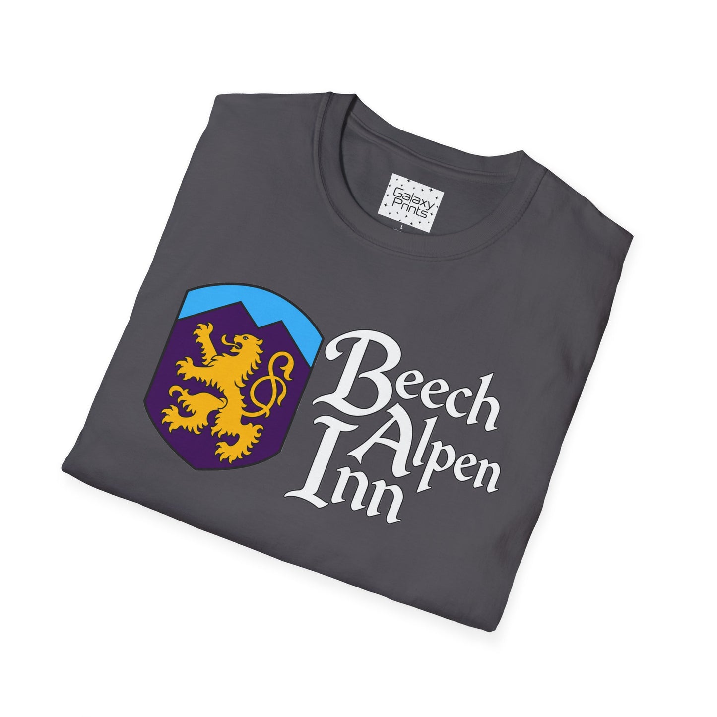 Beech Alpen Inn Crest Tee - (vintage heraldic logo) T-Shirt - Beech Mtn, NC