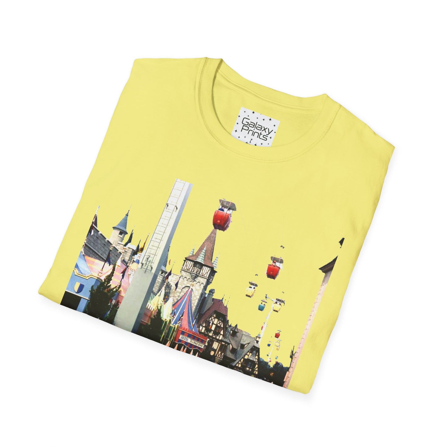 Unisex T-Shirt - DISNEY Inspired - '1970's WDW Florida Picture Graphic next to Small World & Pinocchio Grotto'