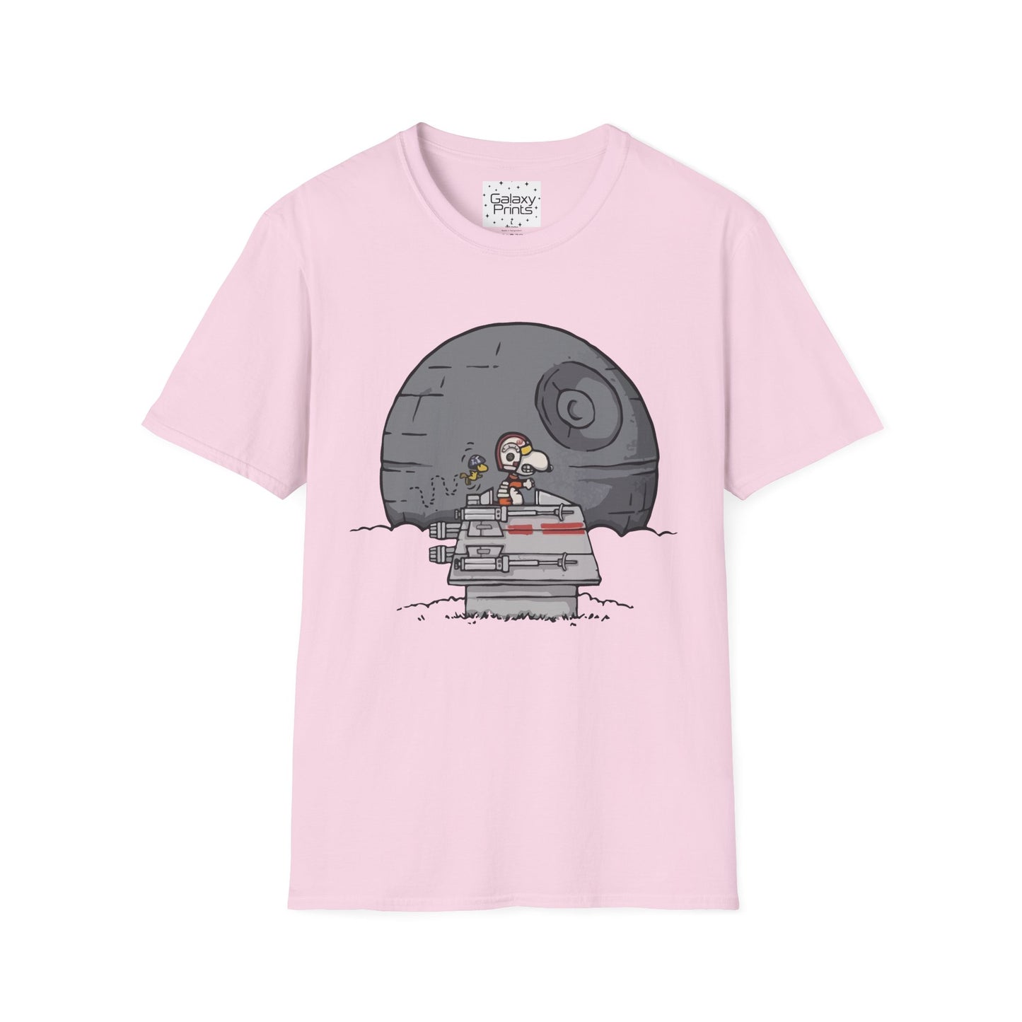 PEANUTS Star Wars Inspired Unisex T-Shirt - Snoopy as Luke Skywalker X-Wing to Death Star