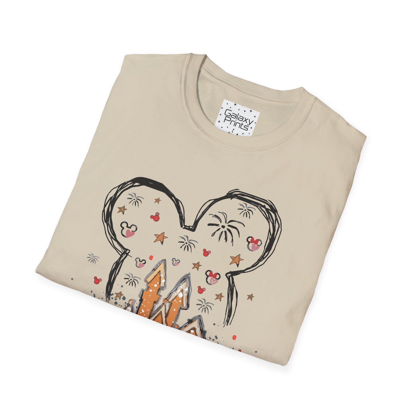 Unisex T-Shirt - DISNEY Inspired - 'Gingerbread Princess Castle with Fireworks'