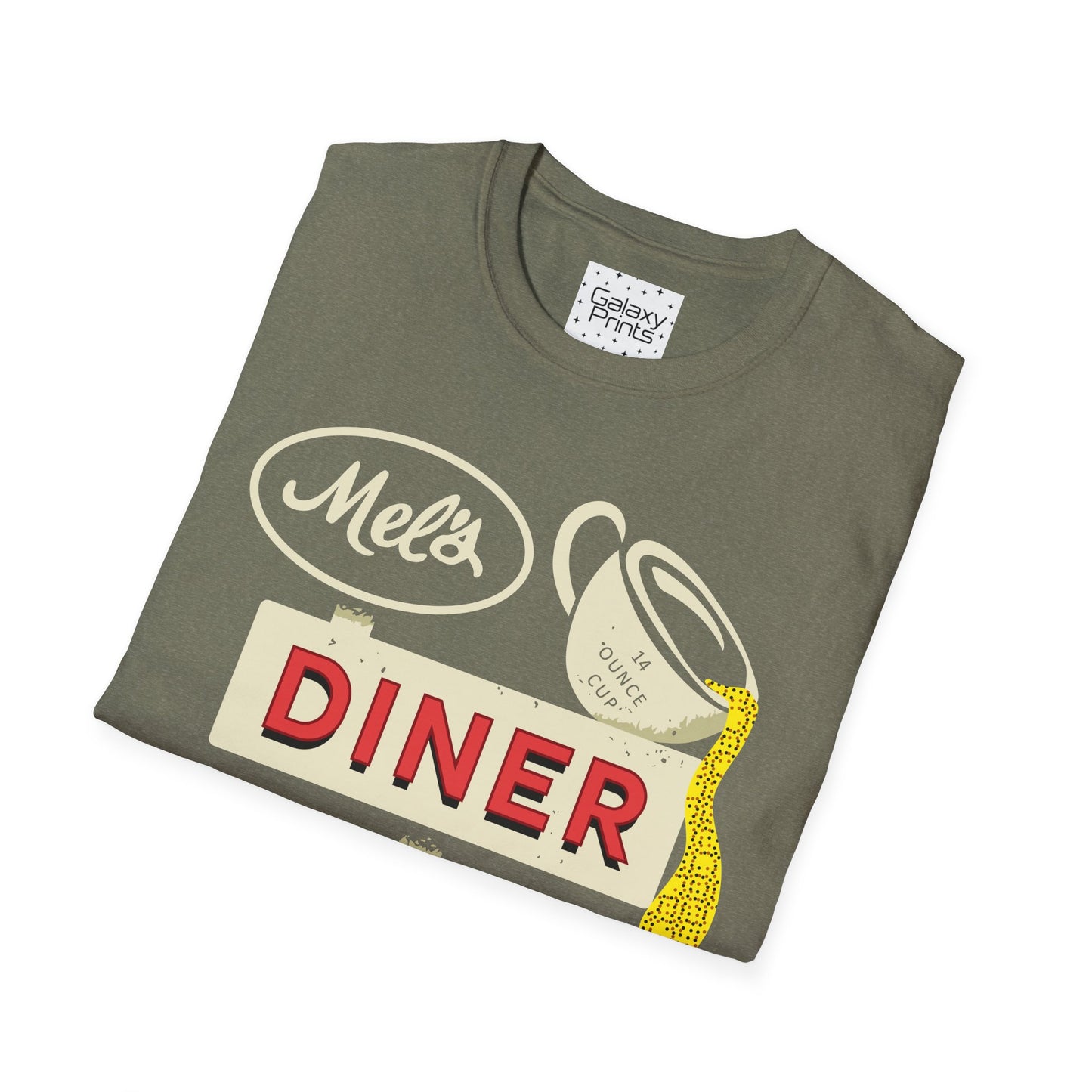 Unisex T-Shirt - POP Culture - 'Mel's Diner Phoenix, AX from the Sitcom Alice - Kiss my grits Mel'