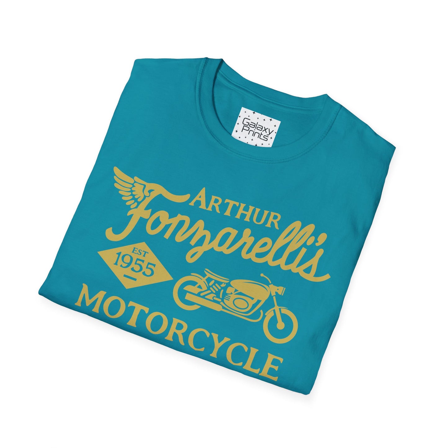 Unisex T-Shirt - POP Culture - 'Arthur Fonzarelli's Motorcycle Service & Repair Shop T-shirt from the Hit TV Show HAPPY DAYS - Fonzie - The Fonz'