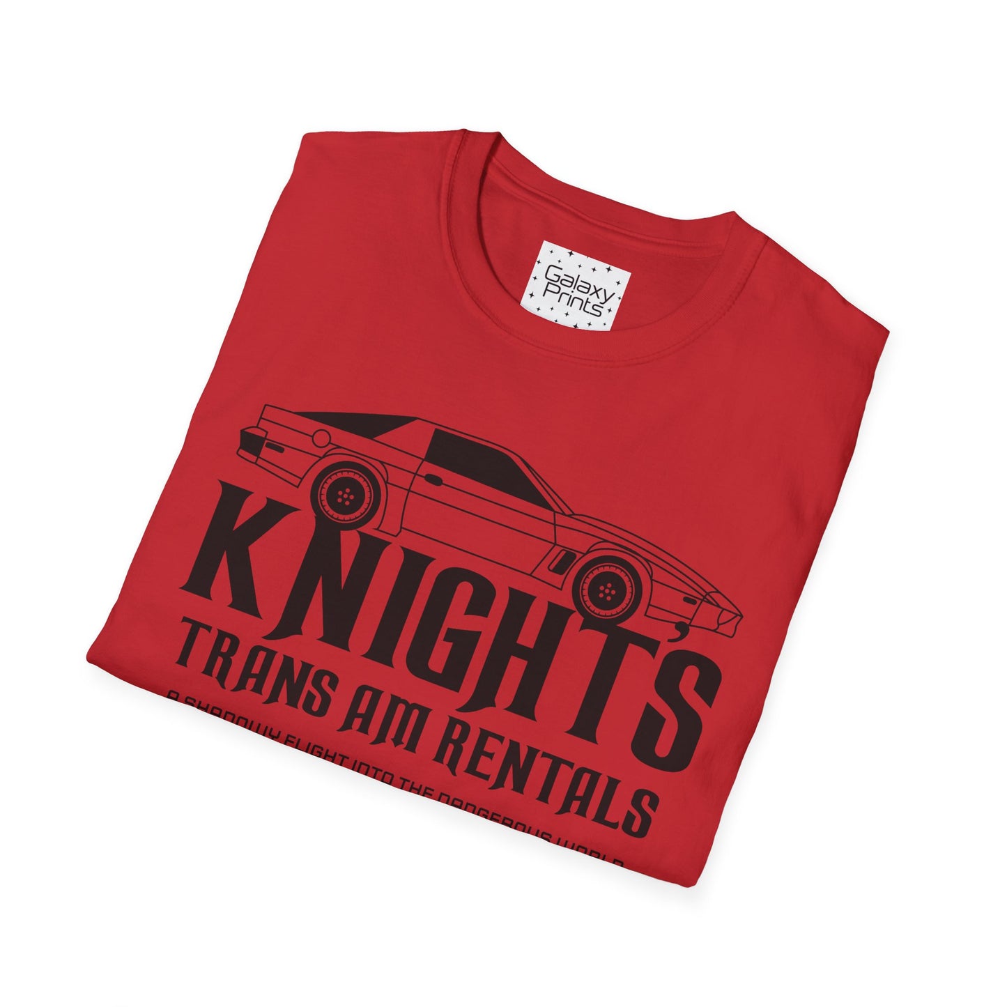 Unisex T-Shirt - POP Culture - 'From the Hit TV Show NIGHTRIDER it's KITT Car with KNIGHT's Trans Am Rentals'