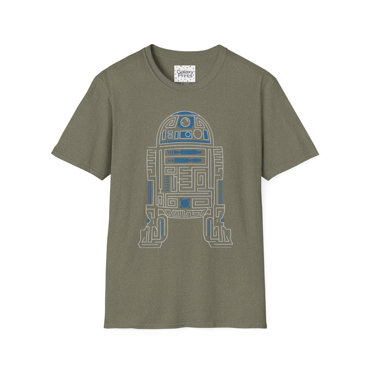Star Wars Inspired Unisex T-Shirt - R2 D2 Digital Outline Framework Graphic Tee