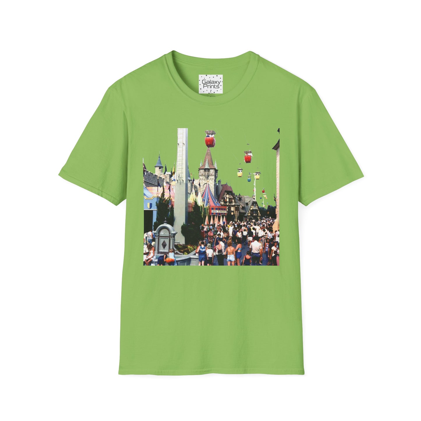 Unisex T-Shirt - DISNEY Inspired - '1970's WDW Florida Picture Graphic next to Small World & Pinocchio Grotto'