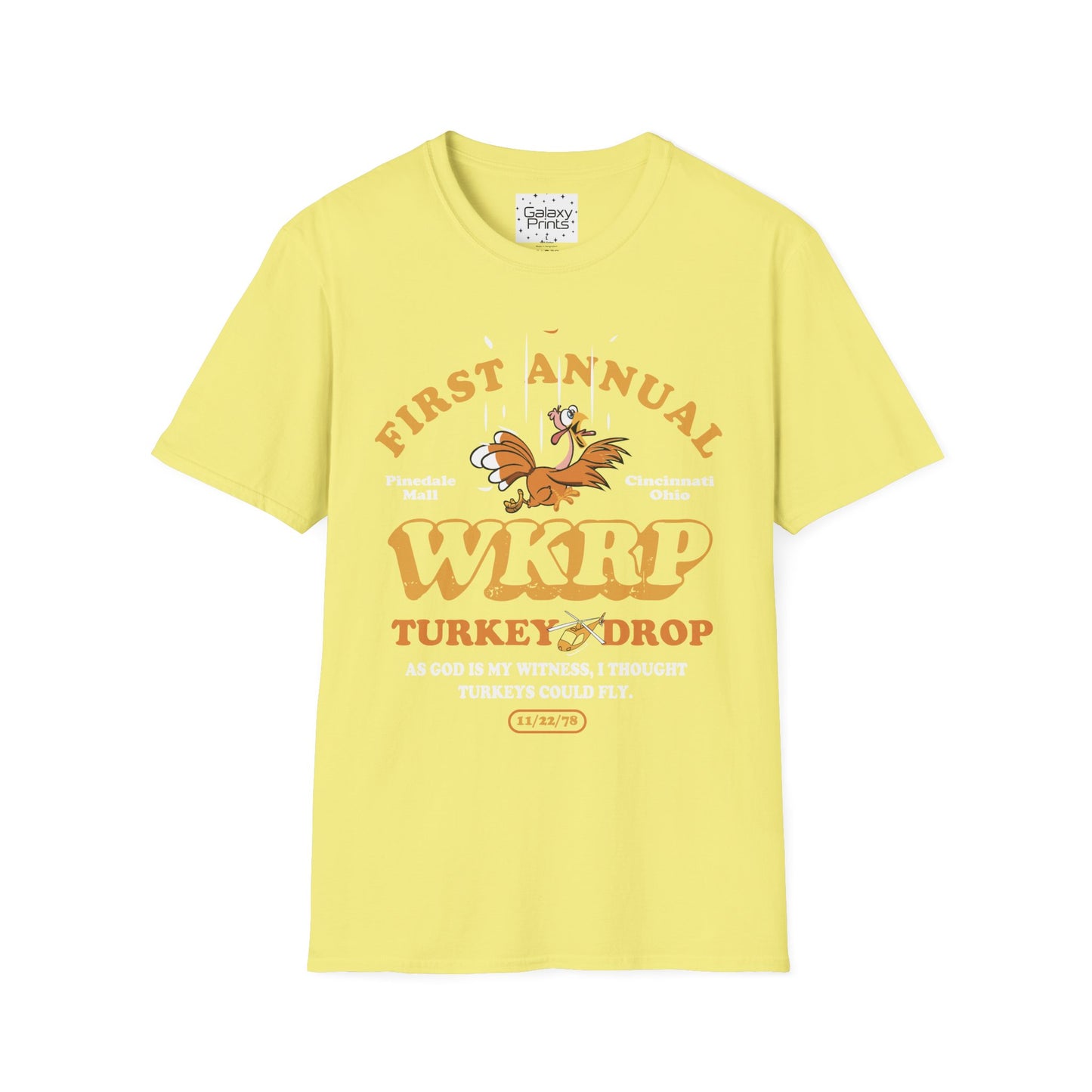 Unisex T-Shirt - POP Culture - 'From the HIT TV Show WKRP in Cincinnati - 1st Annual Turkey Drop'