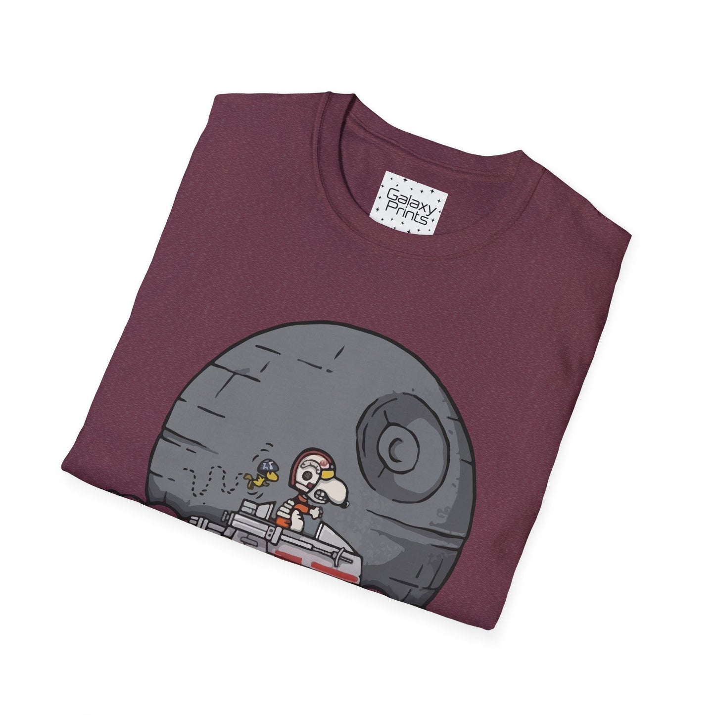 PEANUTS Star Wars Inspired Unisex T-Shirt - Snoopy as Luke Skywalker X-Wing to Death Star