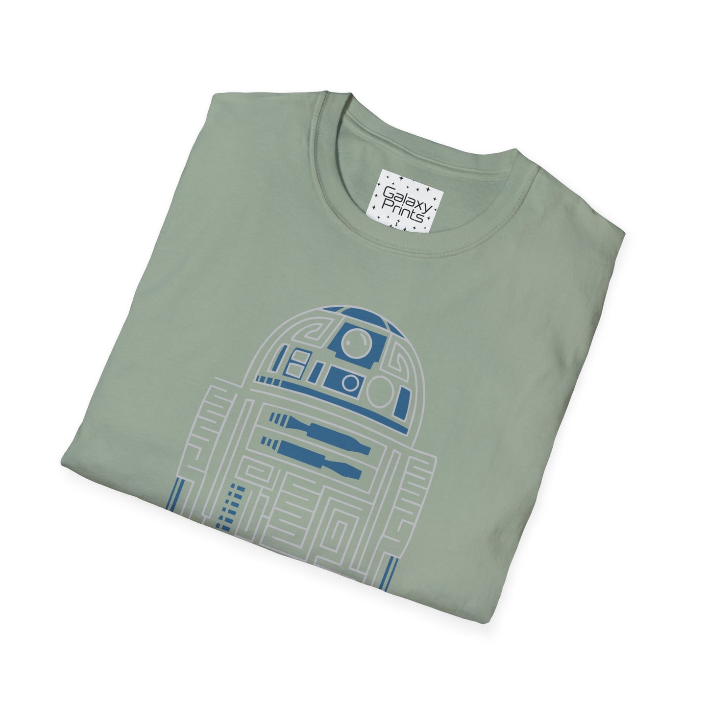Star Wars Inspired Unisex T-Shirt - R2 D2 Digital Outline Framework Graphic Tee